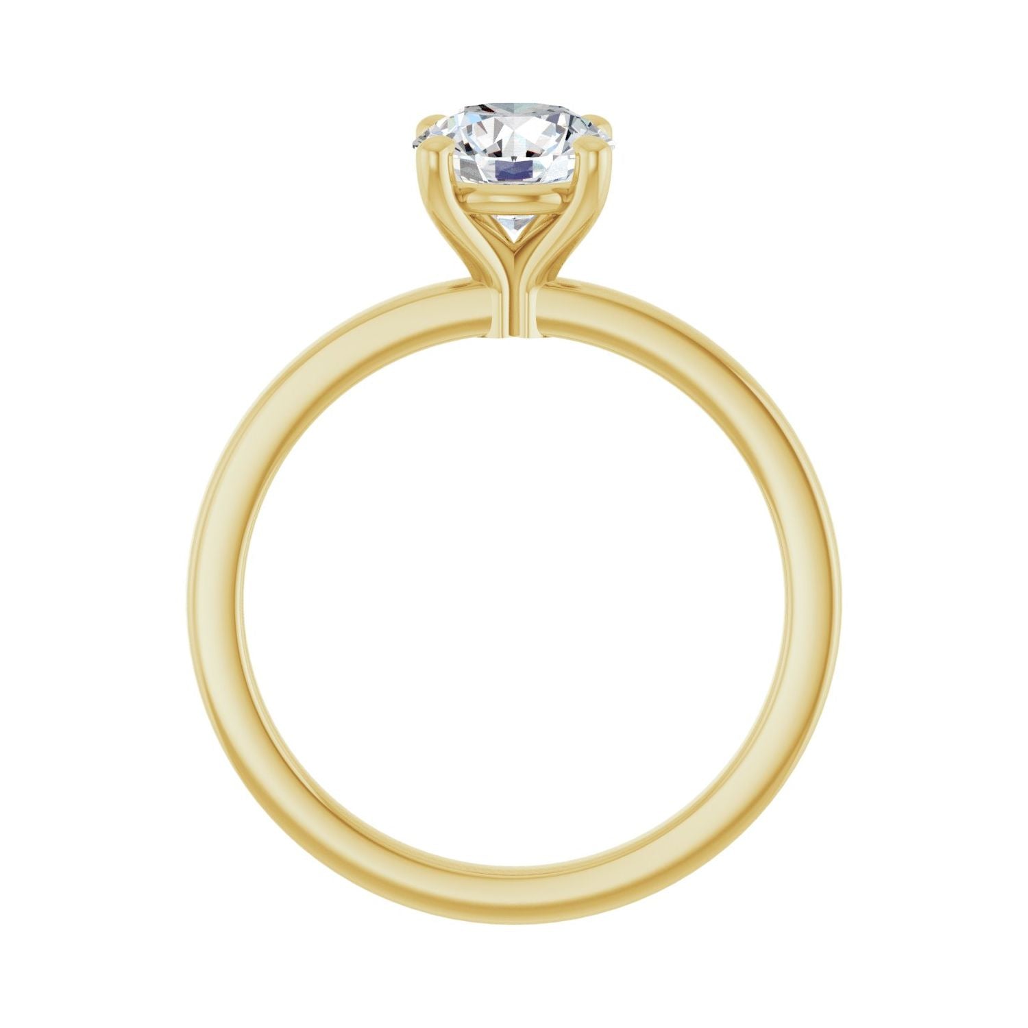Snowdrop — Round center, yellow gold