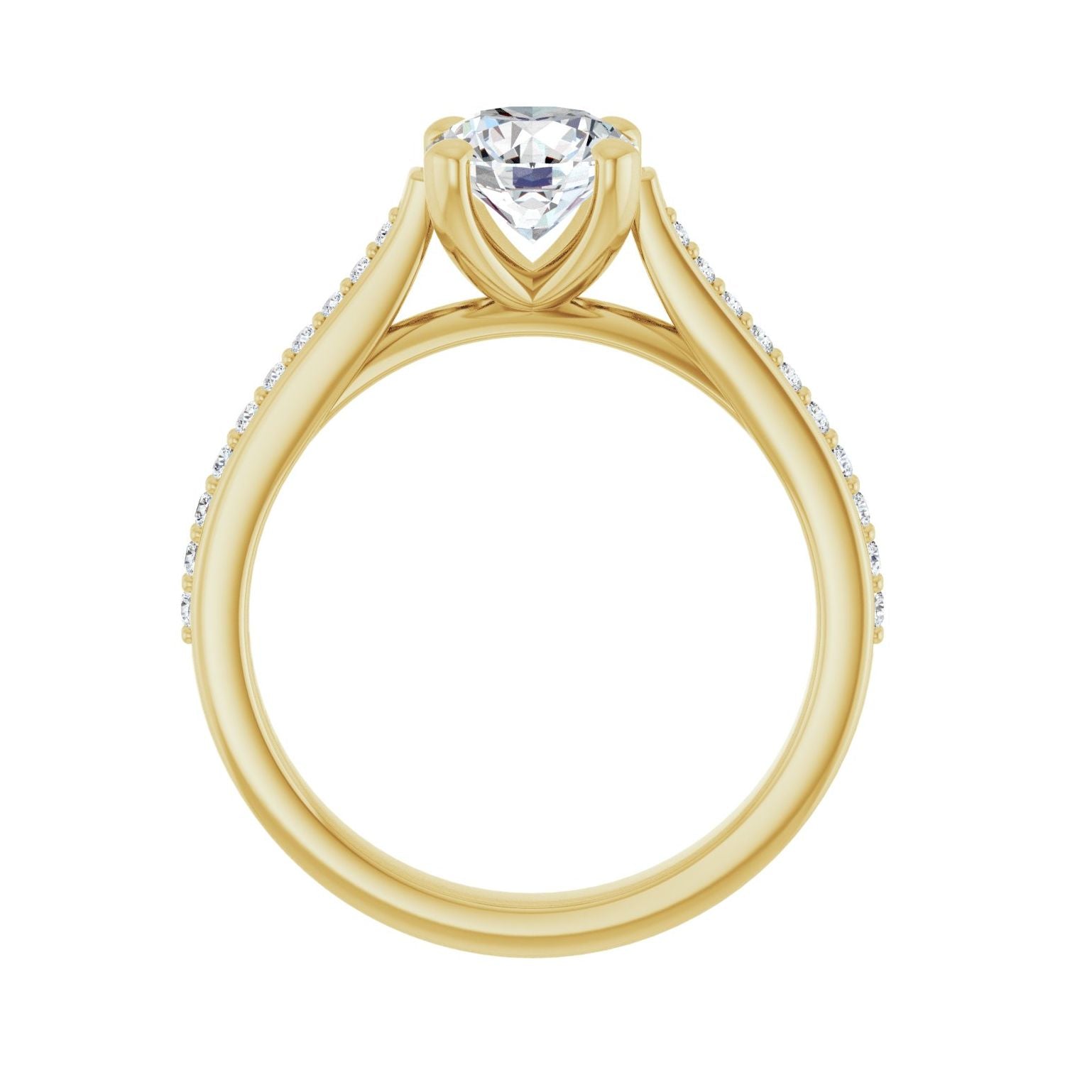 Sentimental — Round center, yellow gold