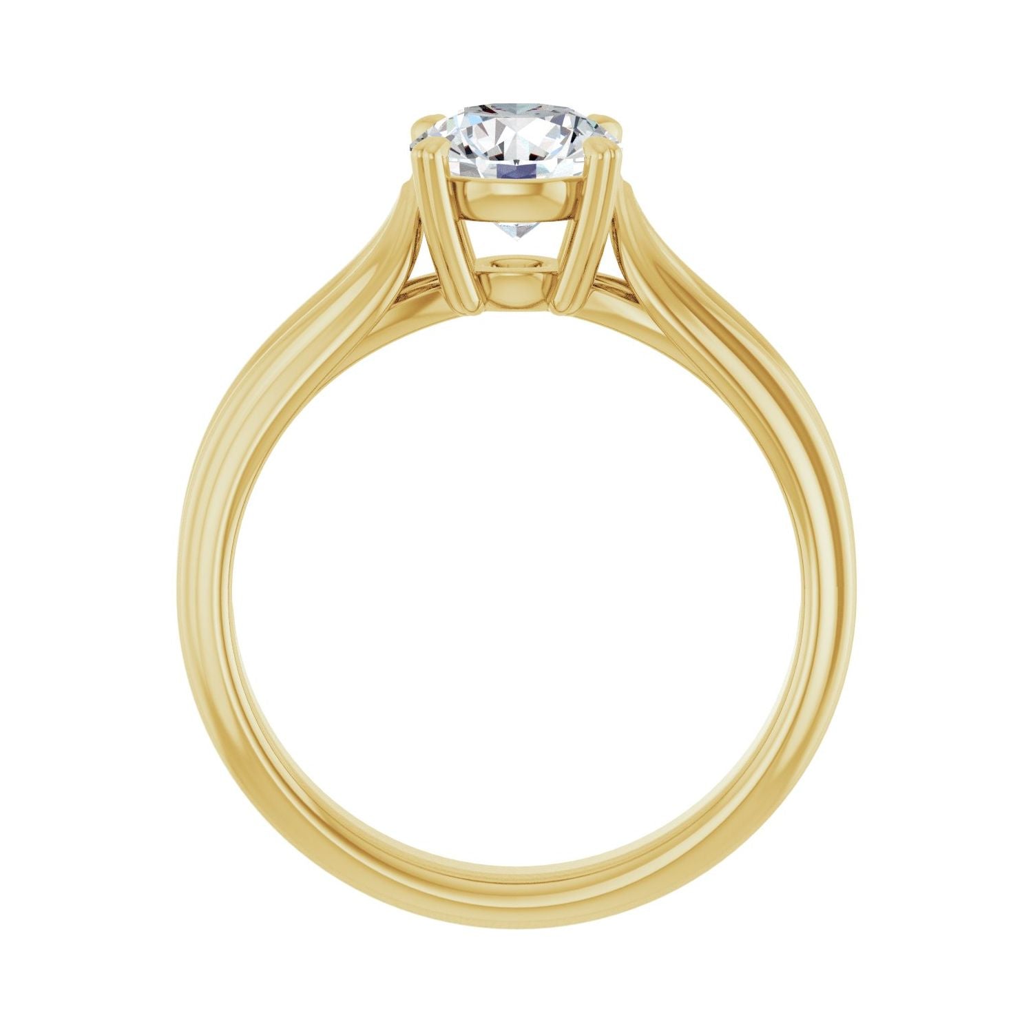 Amie — Round center, yellow gold