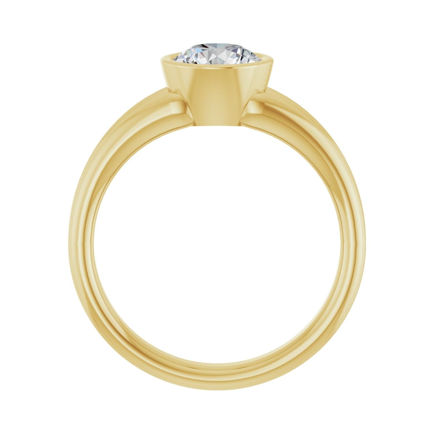 Mallorca — Round center, yellow gold