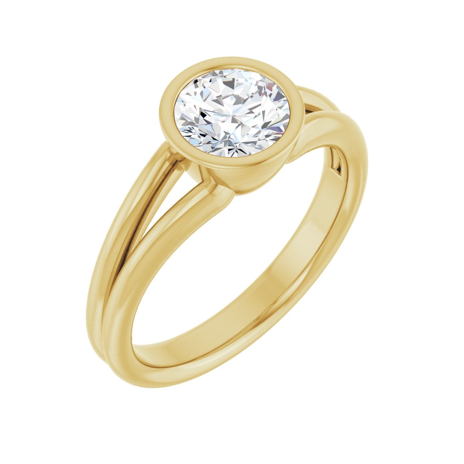 Mallorca — Round center, yellow gold