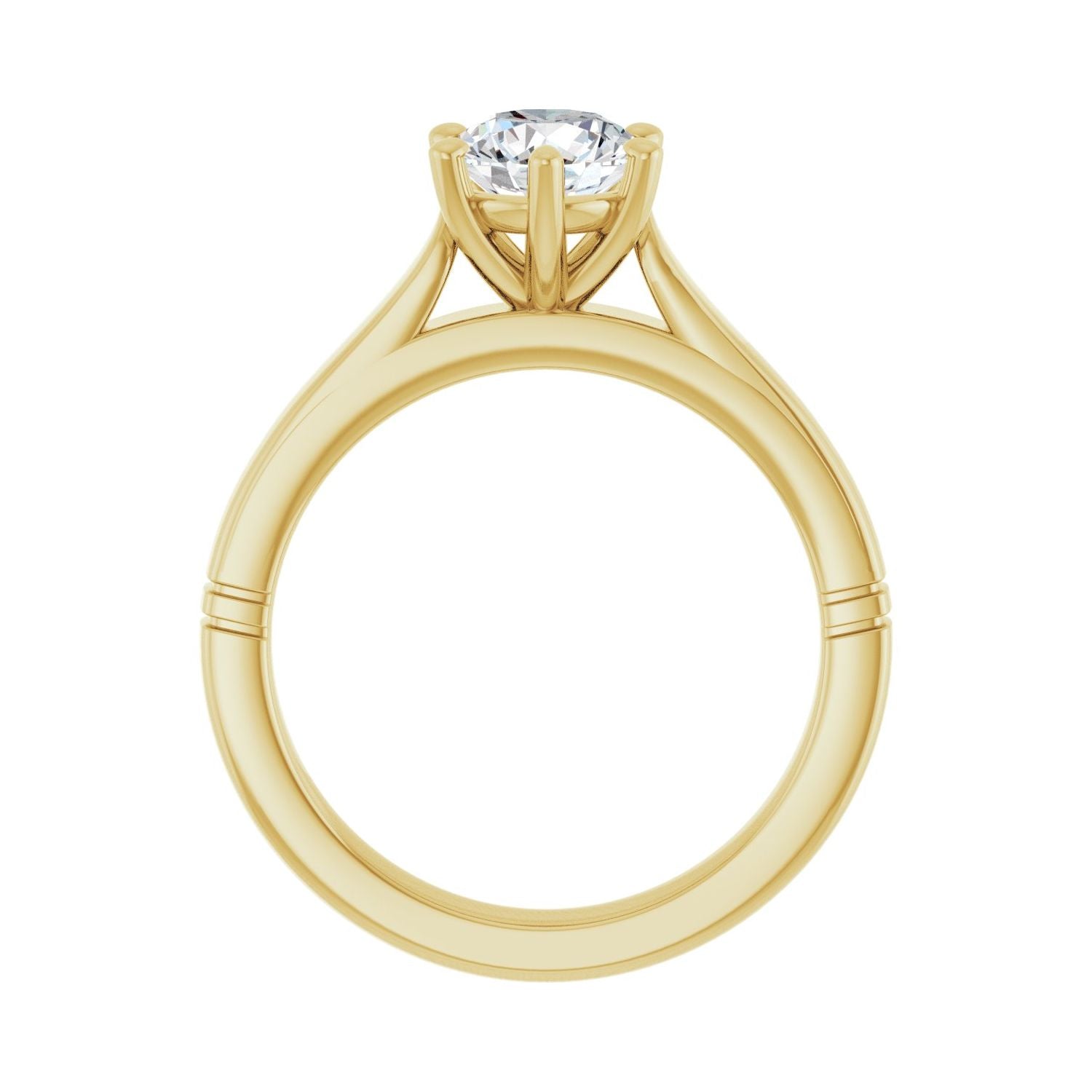 Capella — Round center, yellow gold