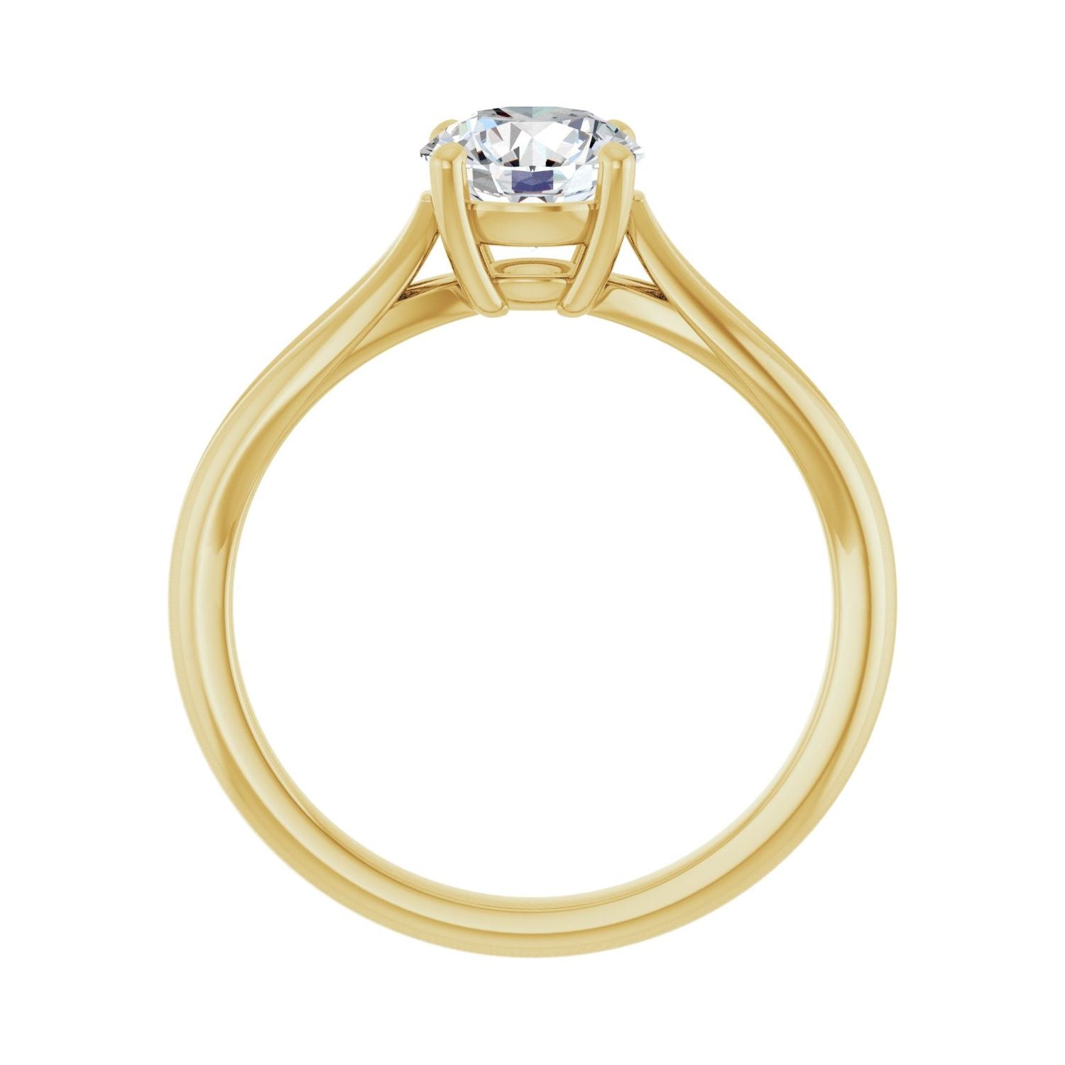 Ange — Round center, yellow gold