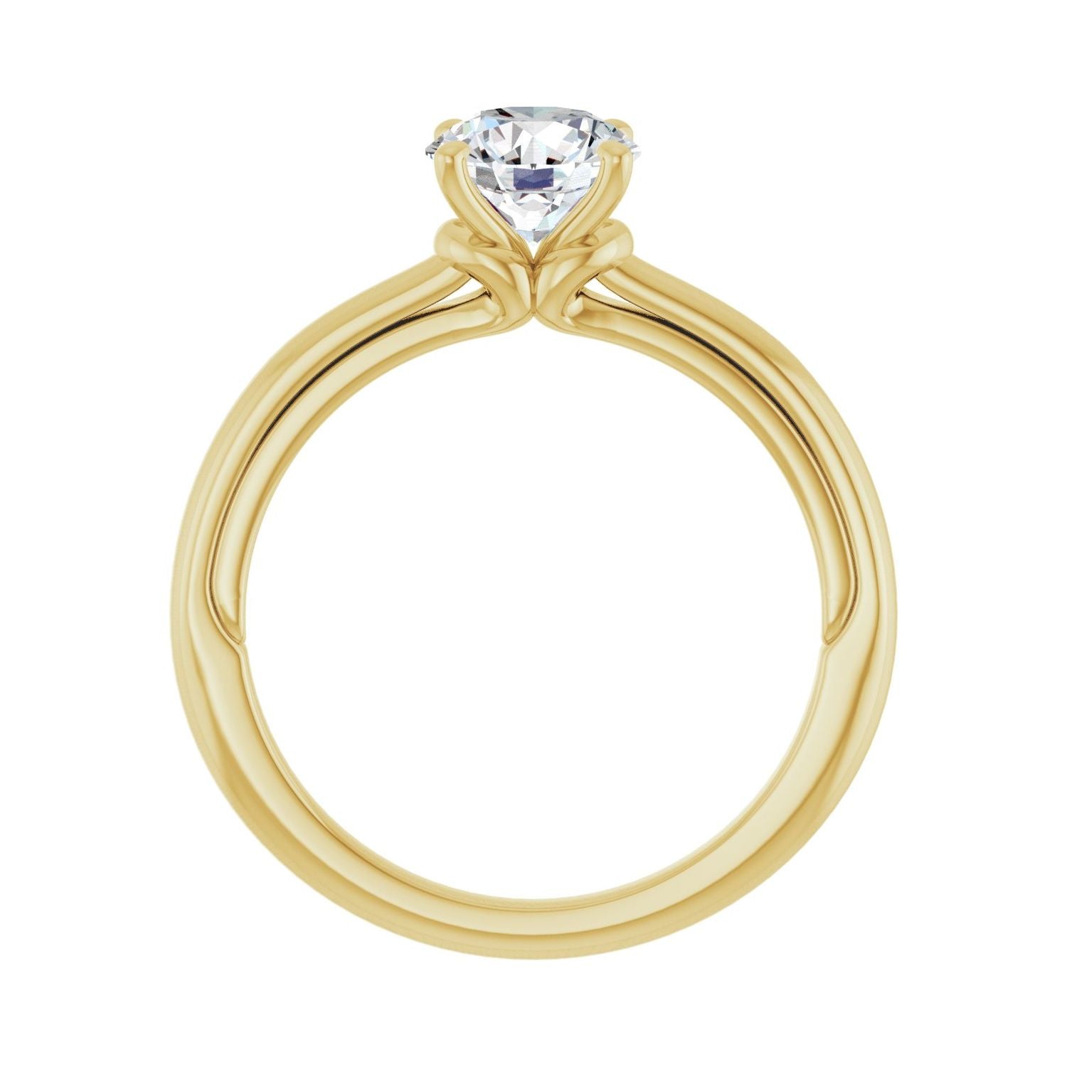 Valencia — Round center, yellow gold