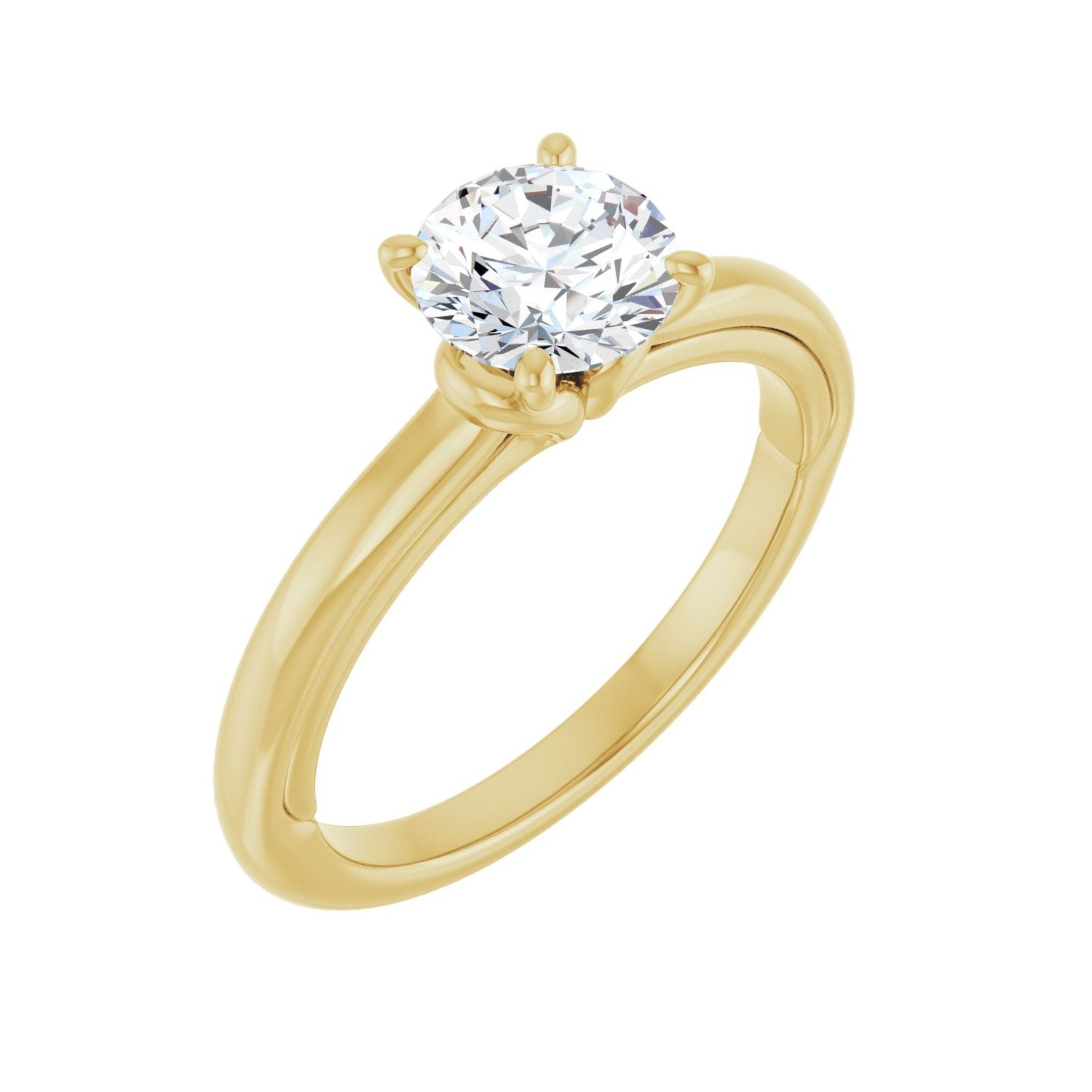 Valencia — Round center, yellow gold