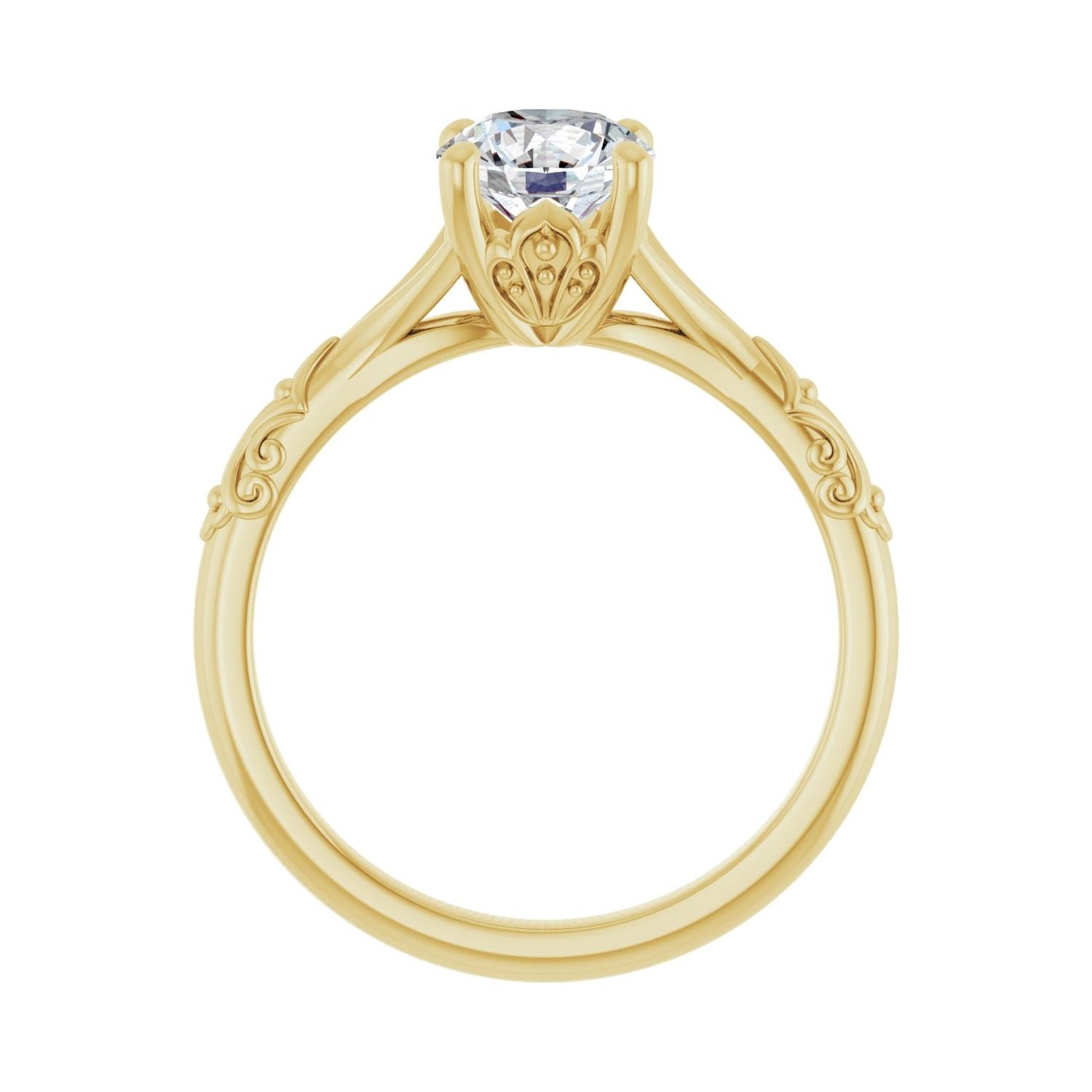 Unending — Round center, yellow gold
