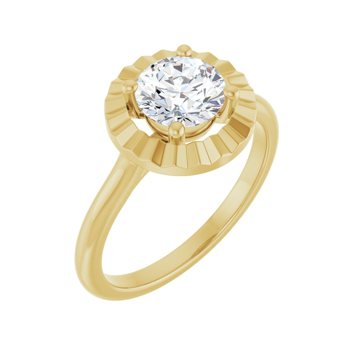Legato — Round center, yellow gold