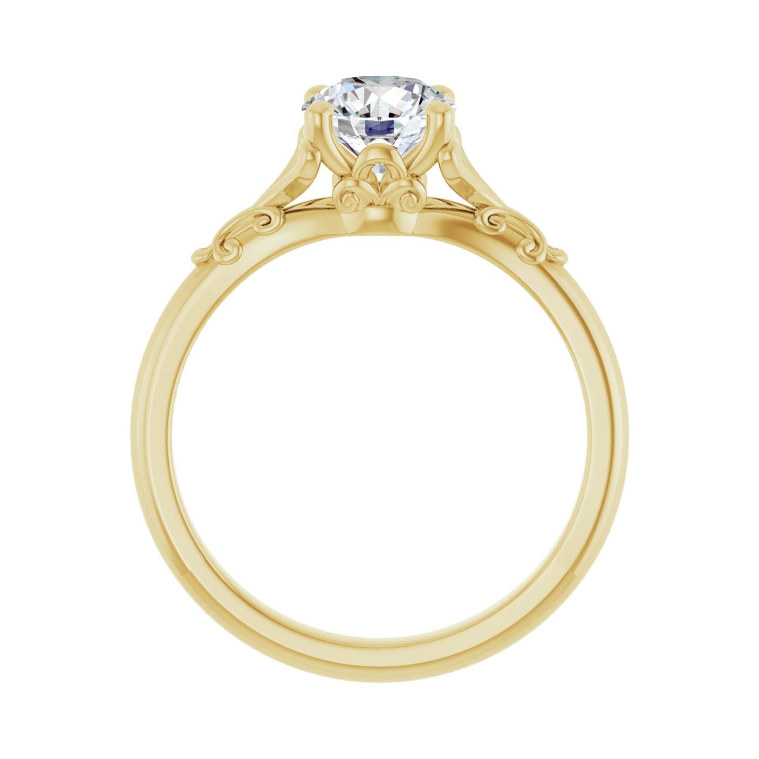 Charming — Round center, yellow gold