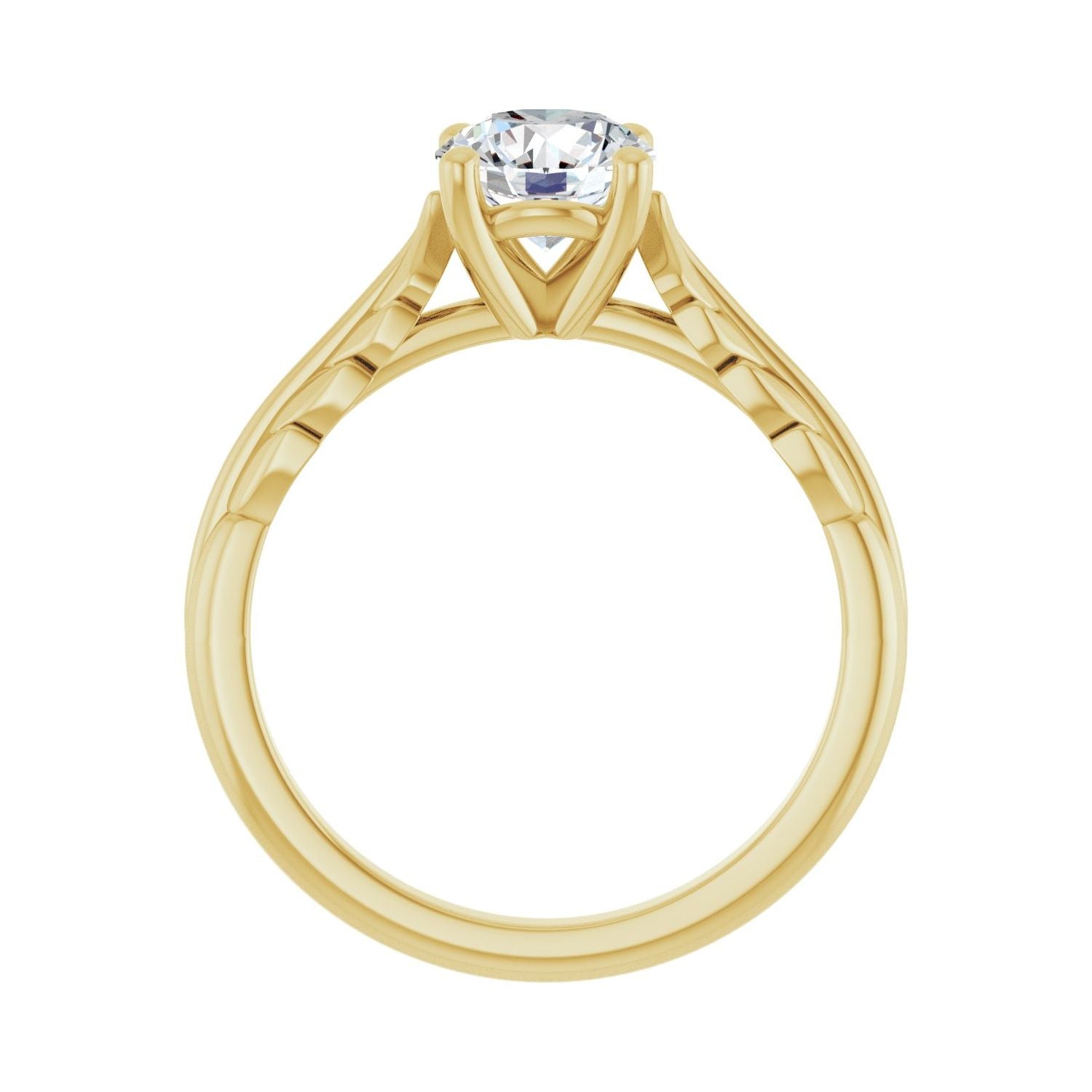 Moonbeam — Round center, yellow gold