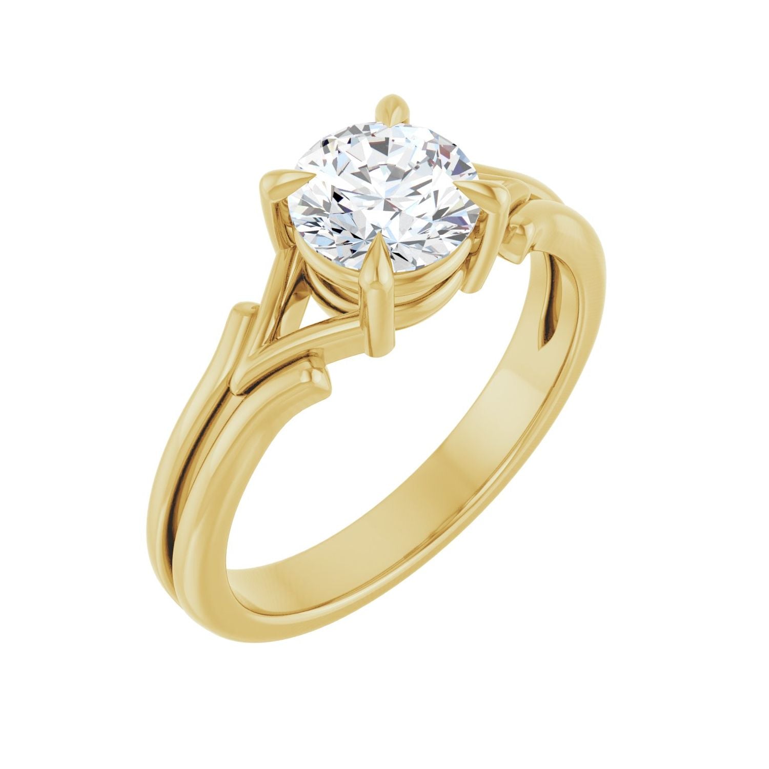 Arcturus — Round center, yellow gold