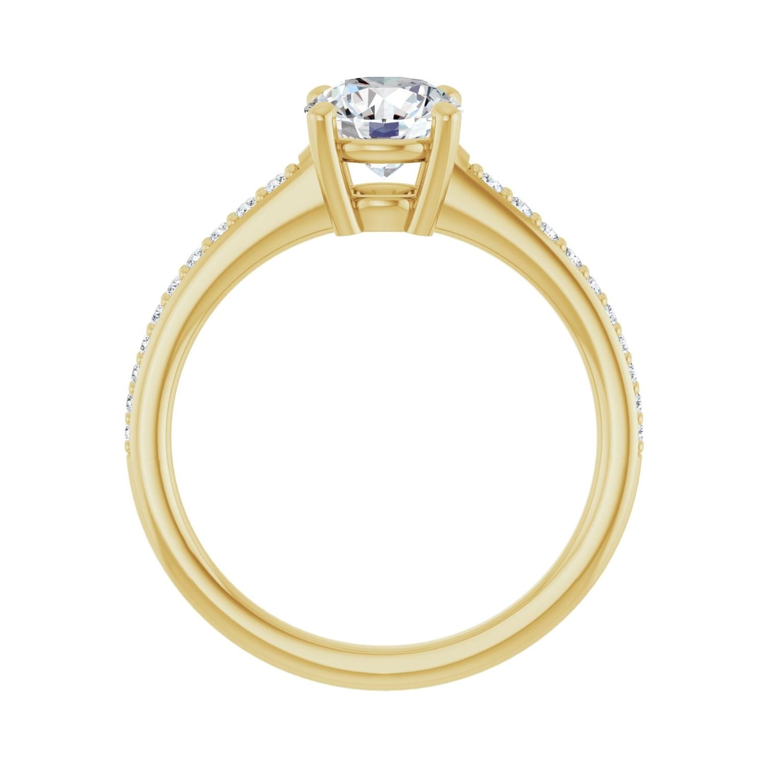 Cantabile — Round center, yellow gold