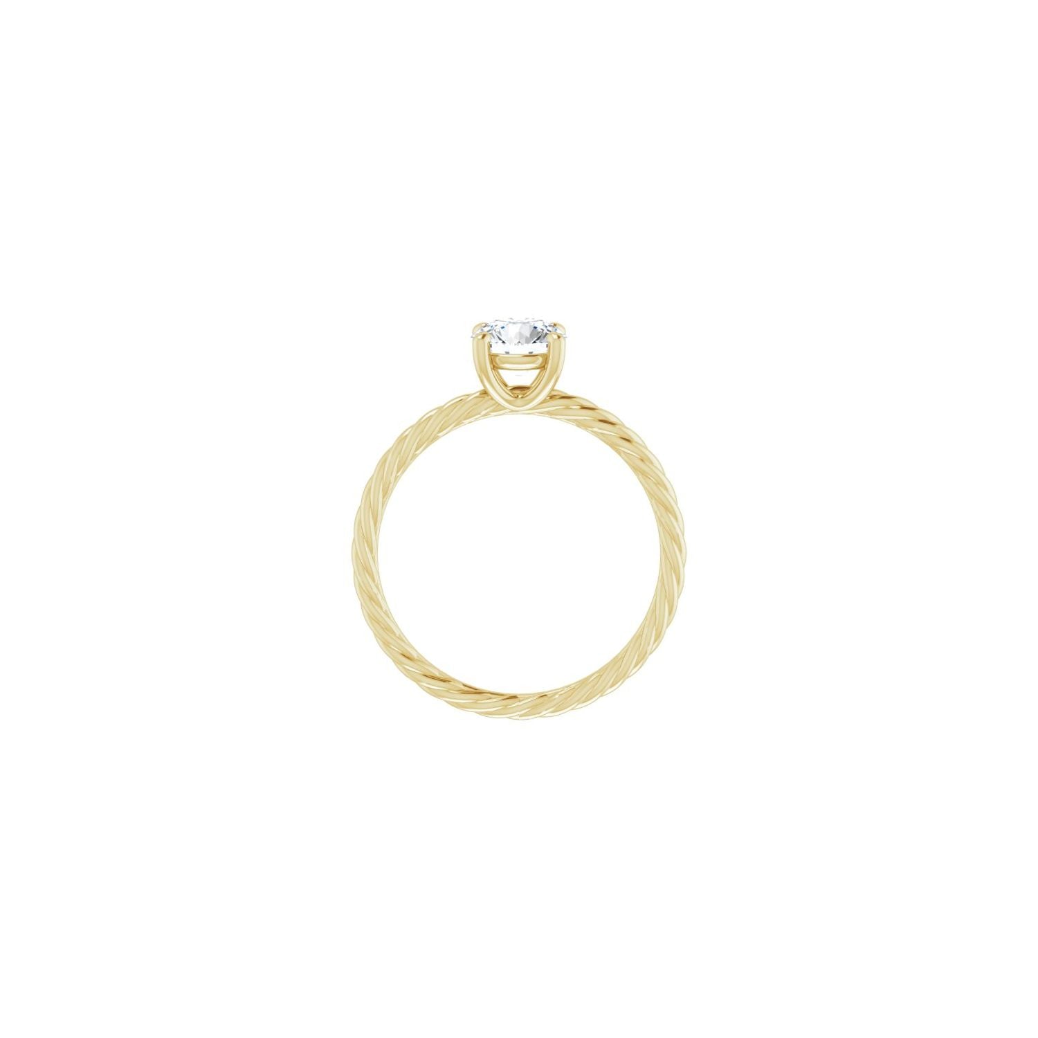 Rosemary — Round center, yellow gold