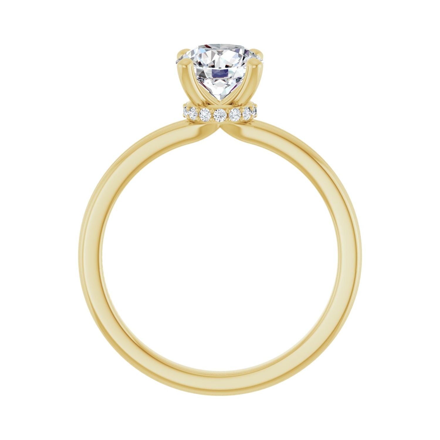 Eleanora — Round center, yellow gold