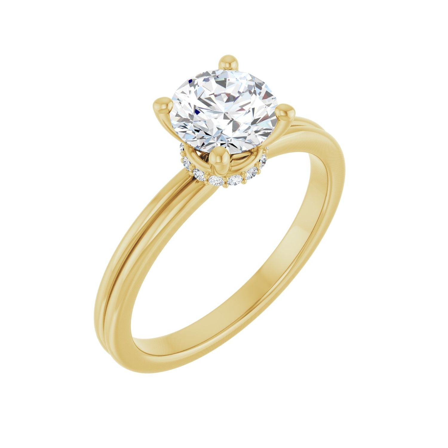 Eleanora — Round center, yellow gold