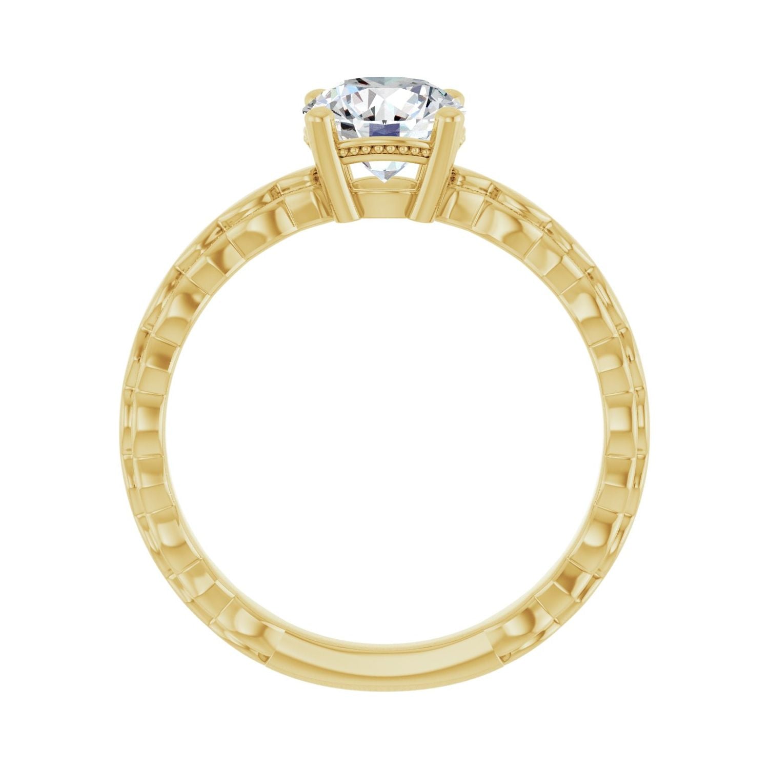Castor — Round center, yellow gold