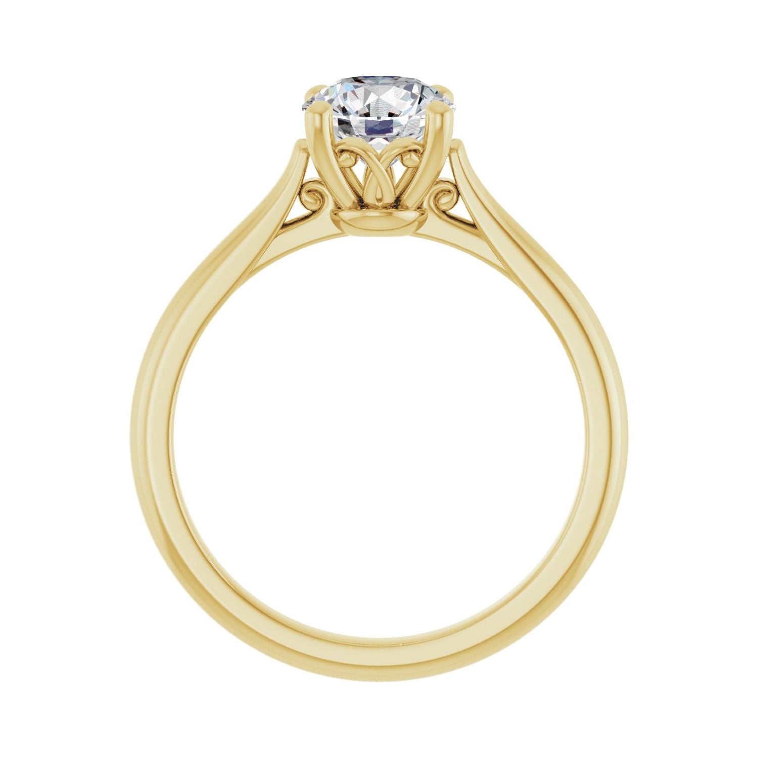 Fugue — Round center, yellow gold