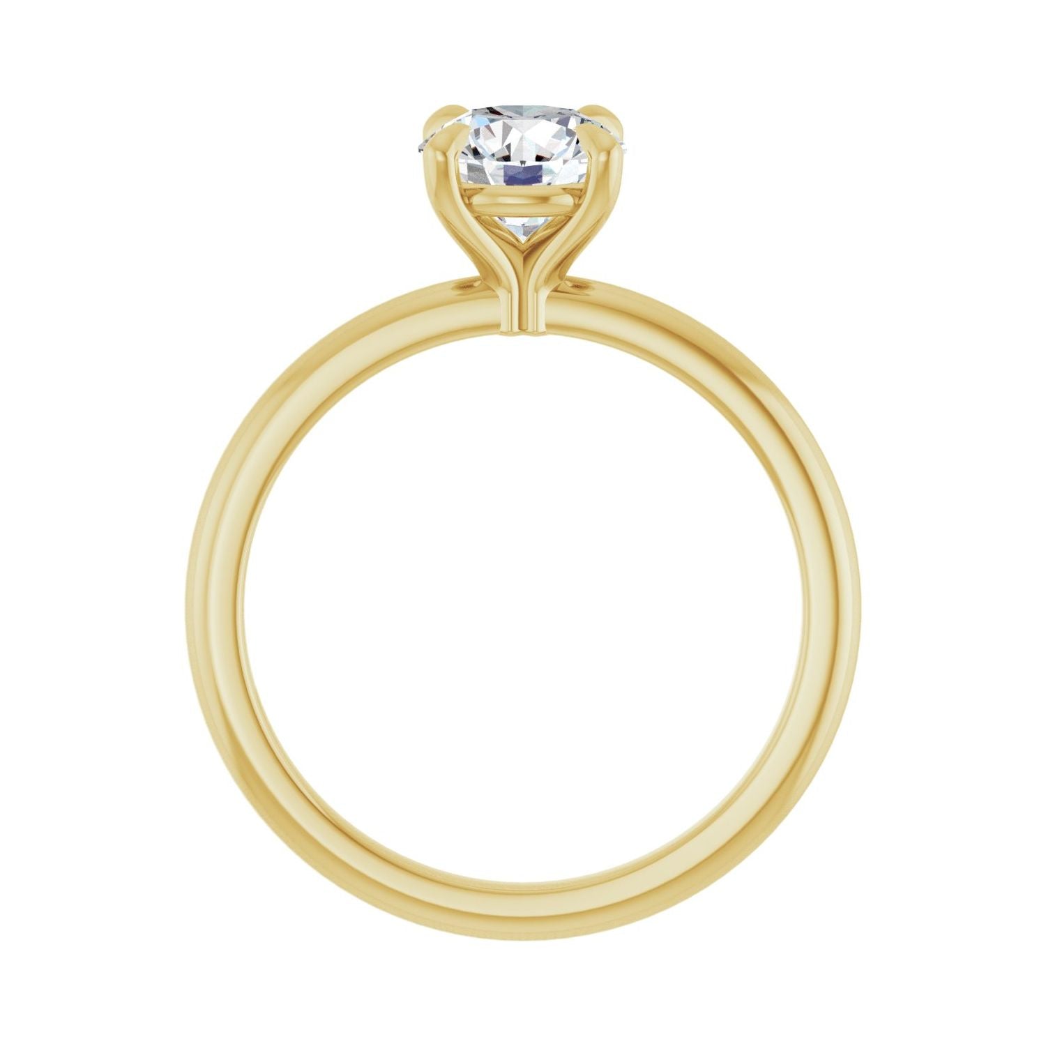 Yarrow — Round center, yellow gold