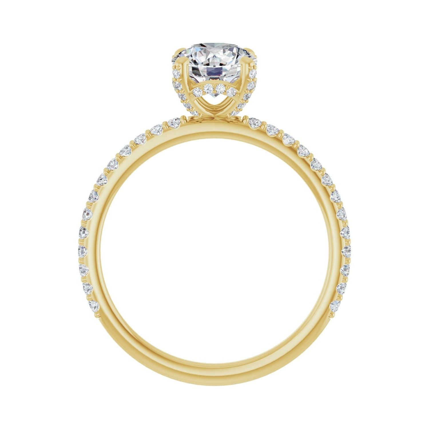 Arabeth — Round center, yellow gold