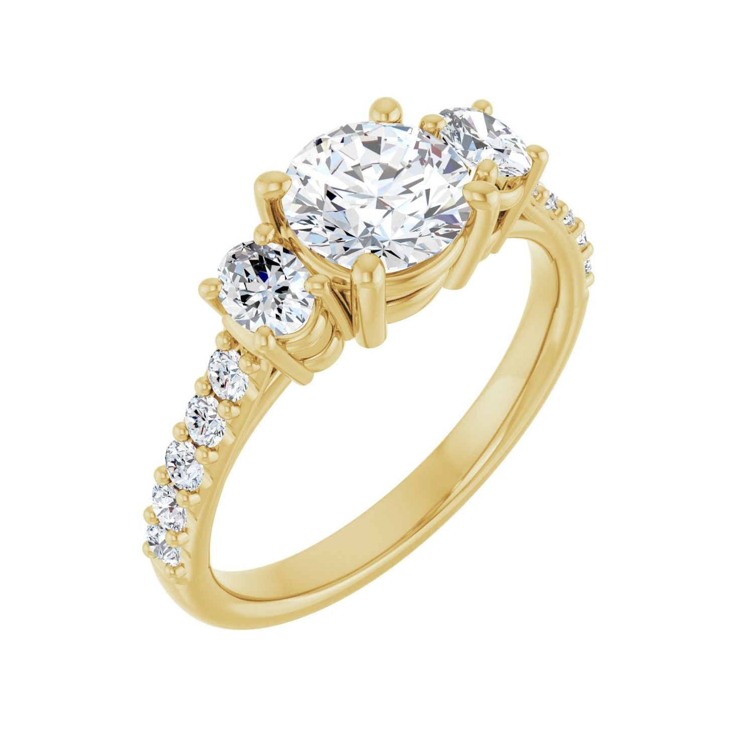 Larissa — Round center, yellow gold
