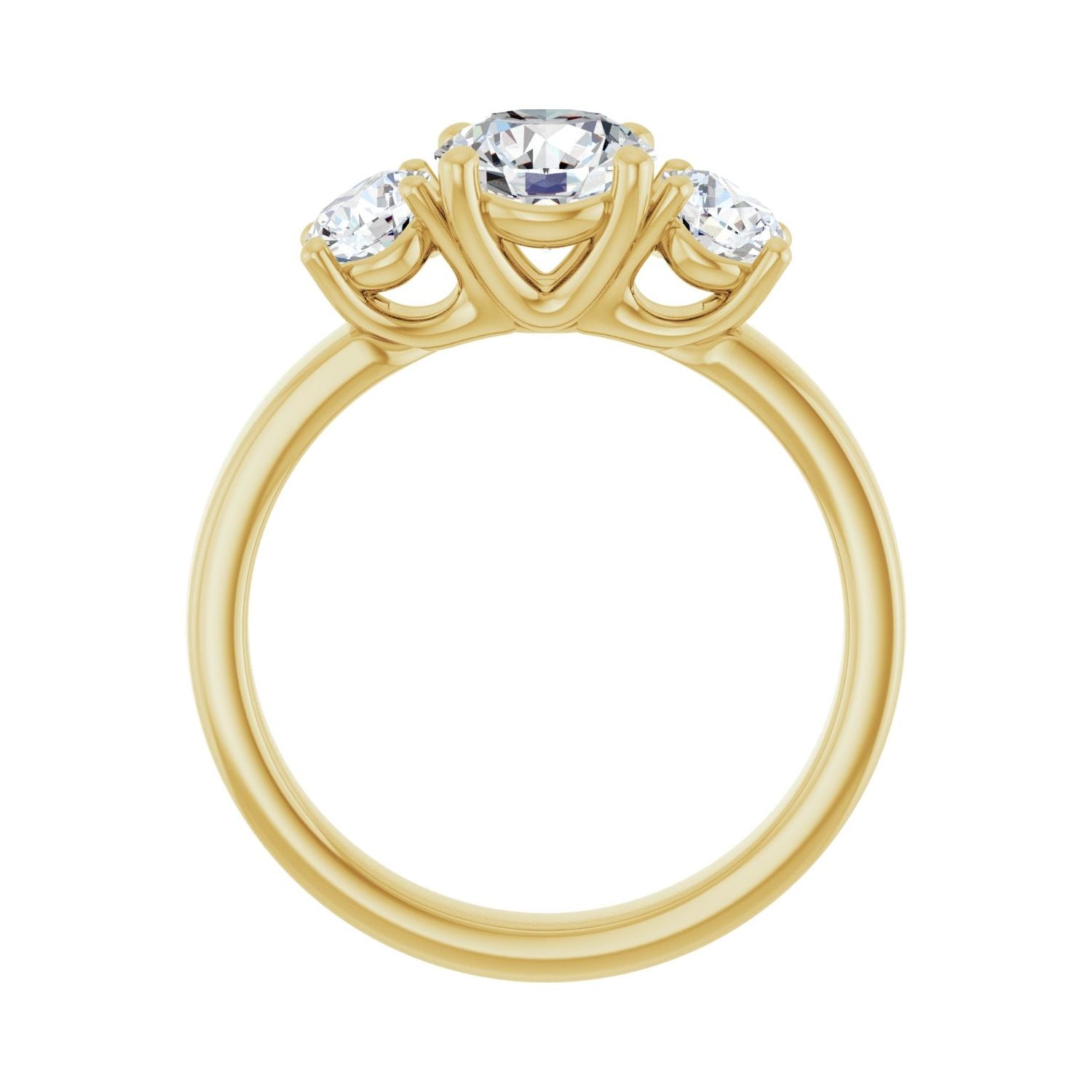 Laurette — Round center, yellow gold