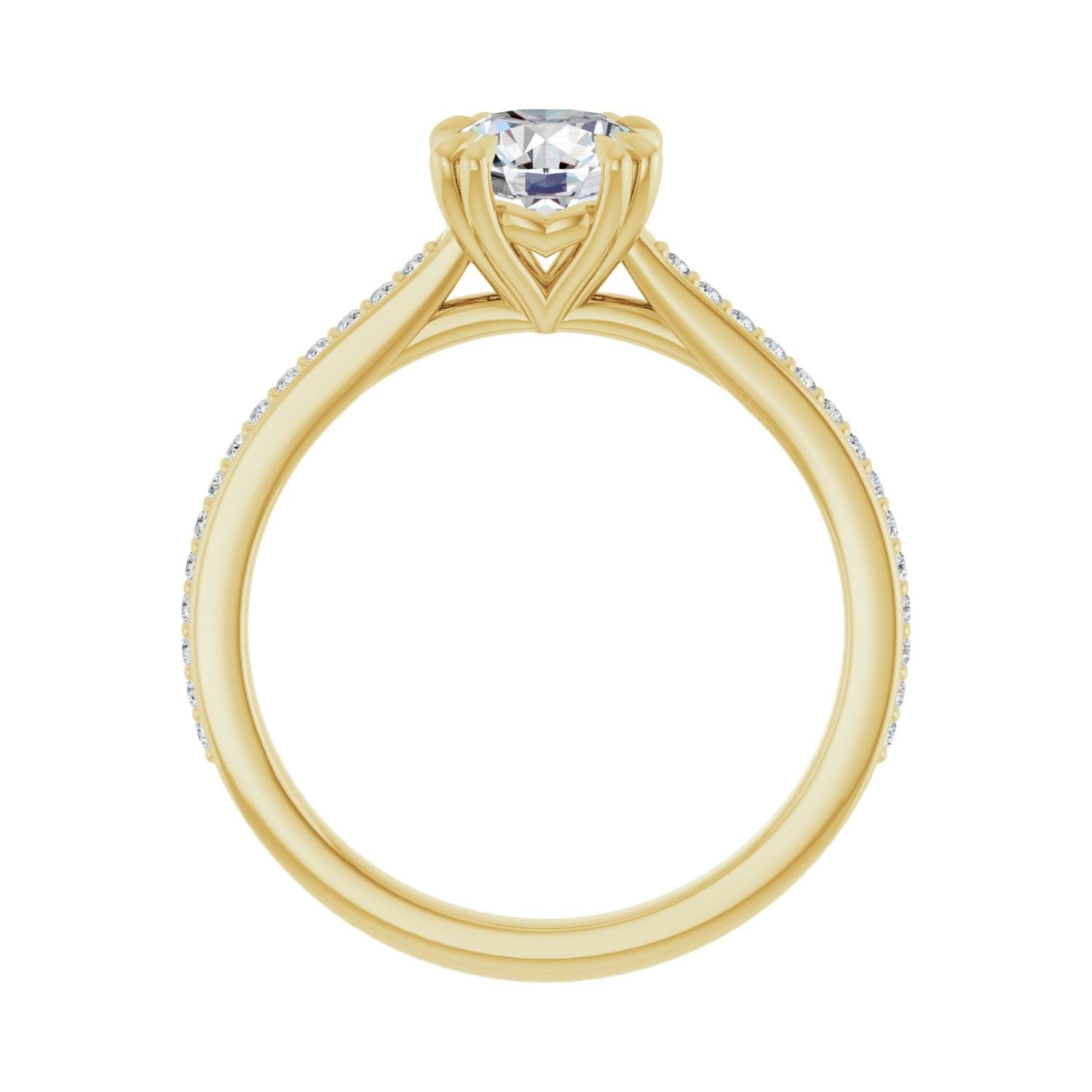 Dulce — Round center, yellow gold