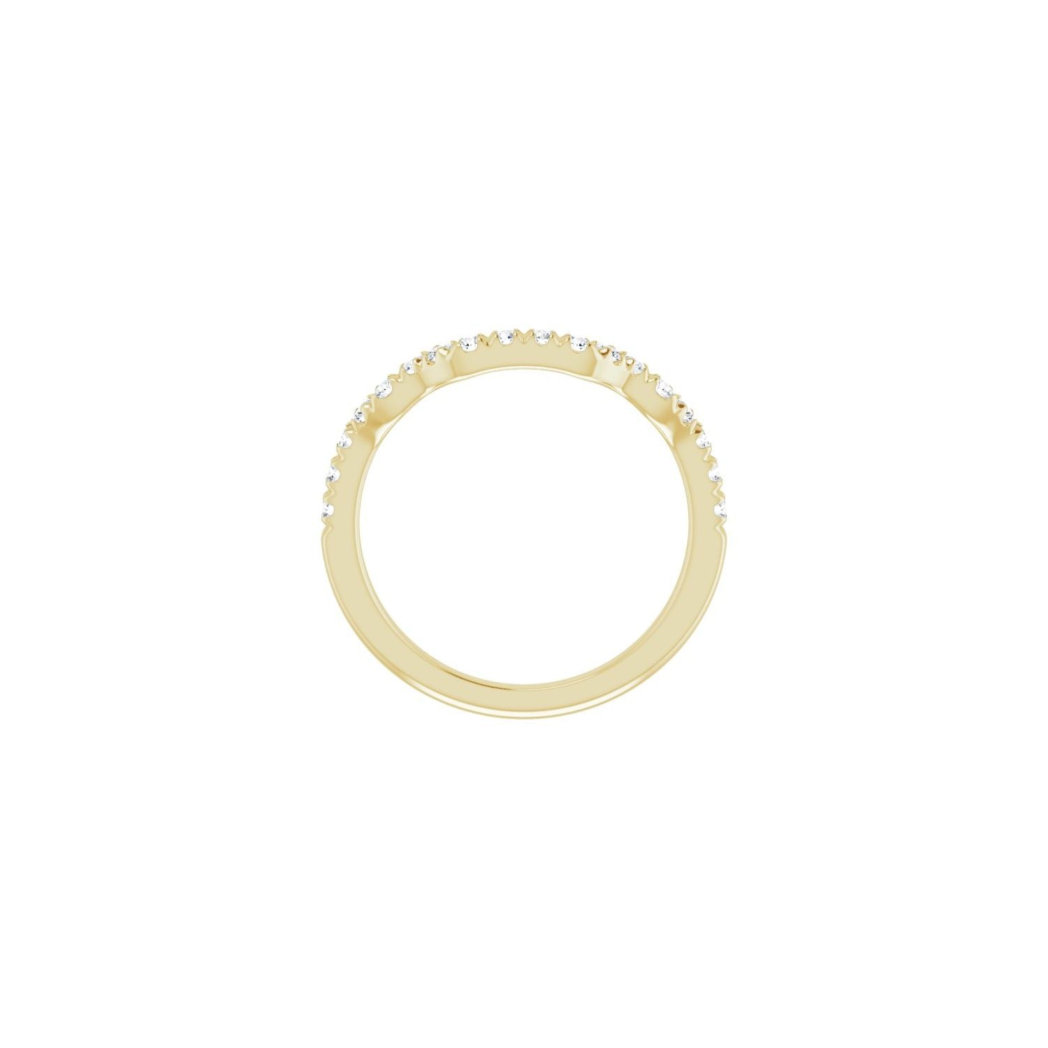 Isabela — For the round Bordeaux, yellow gold