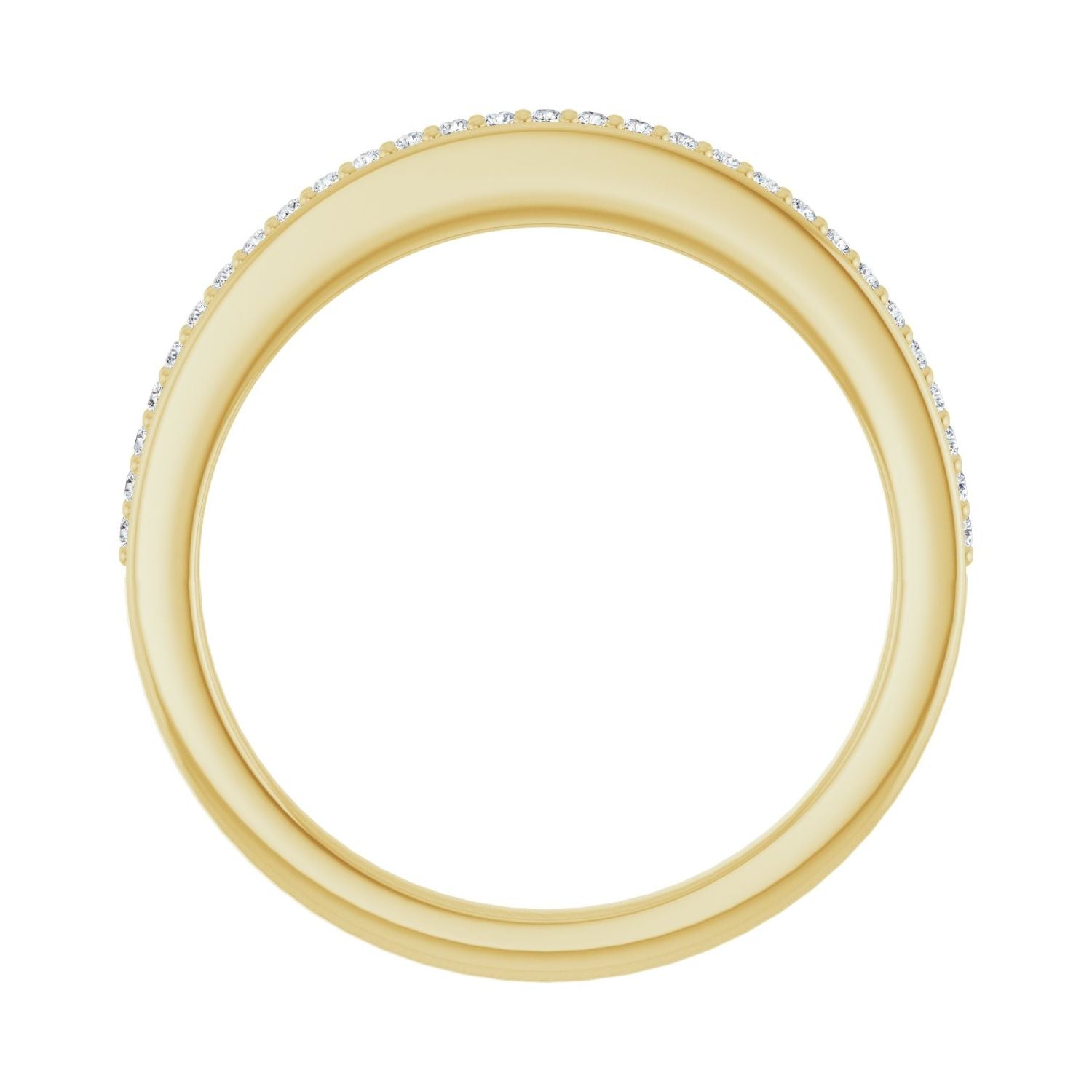 Lunette — 1 mm · 1/8 ctw, yellow gold