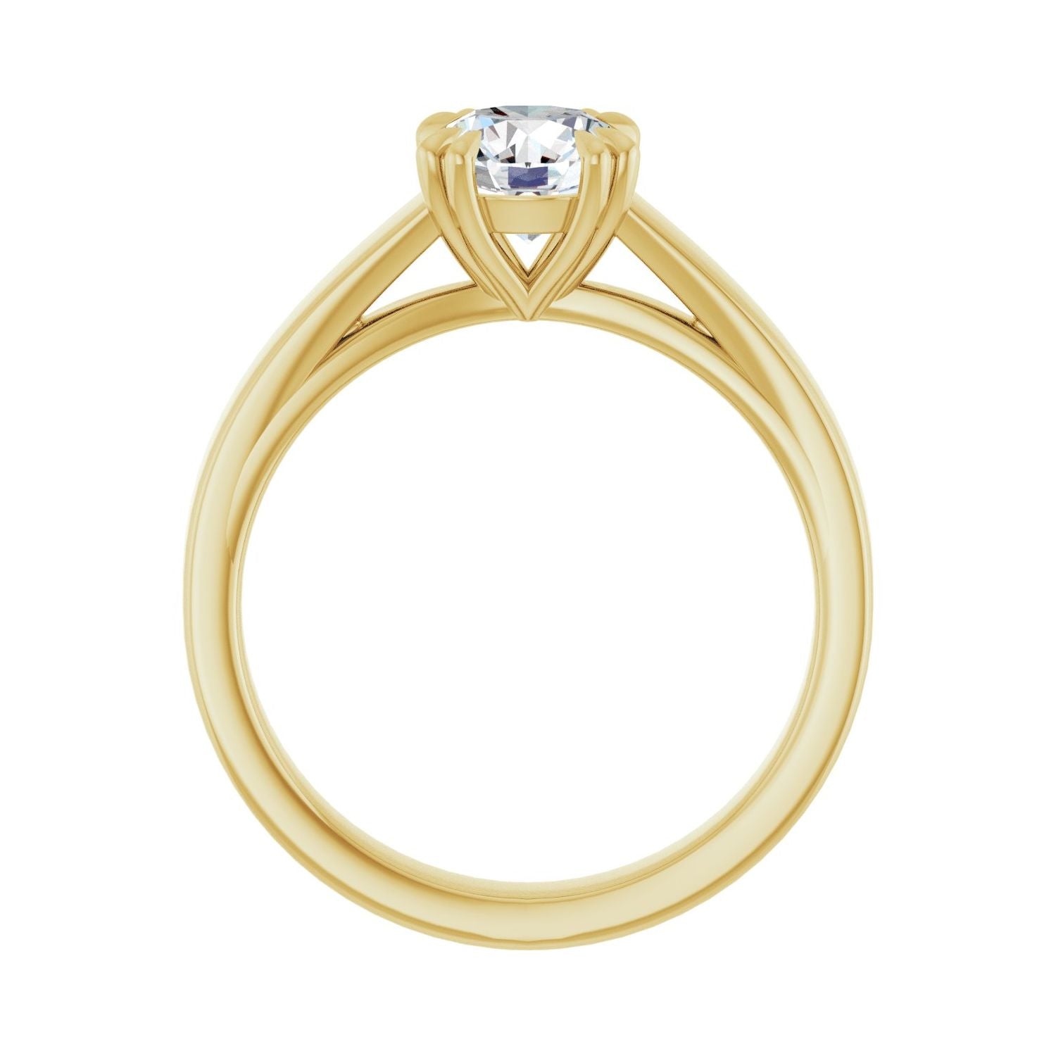 Hebrides — Round center, yellow gold
