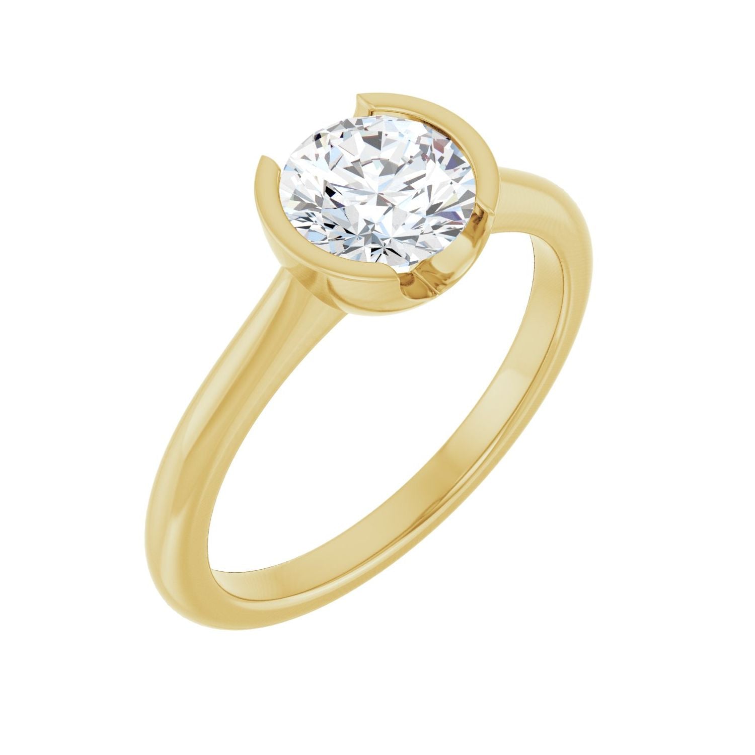 Starflower — Round center, yellow gold