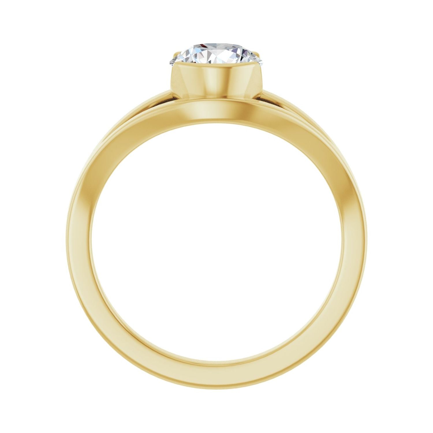 Utopia — Round center, yellow gold