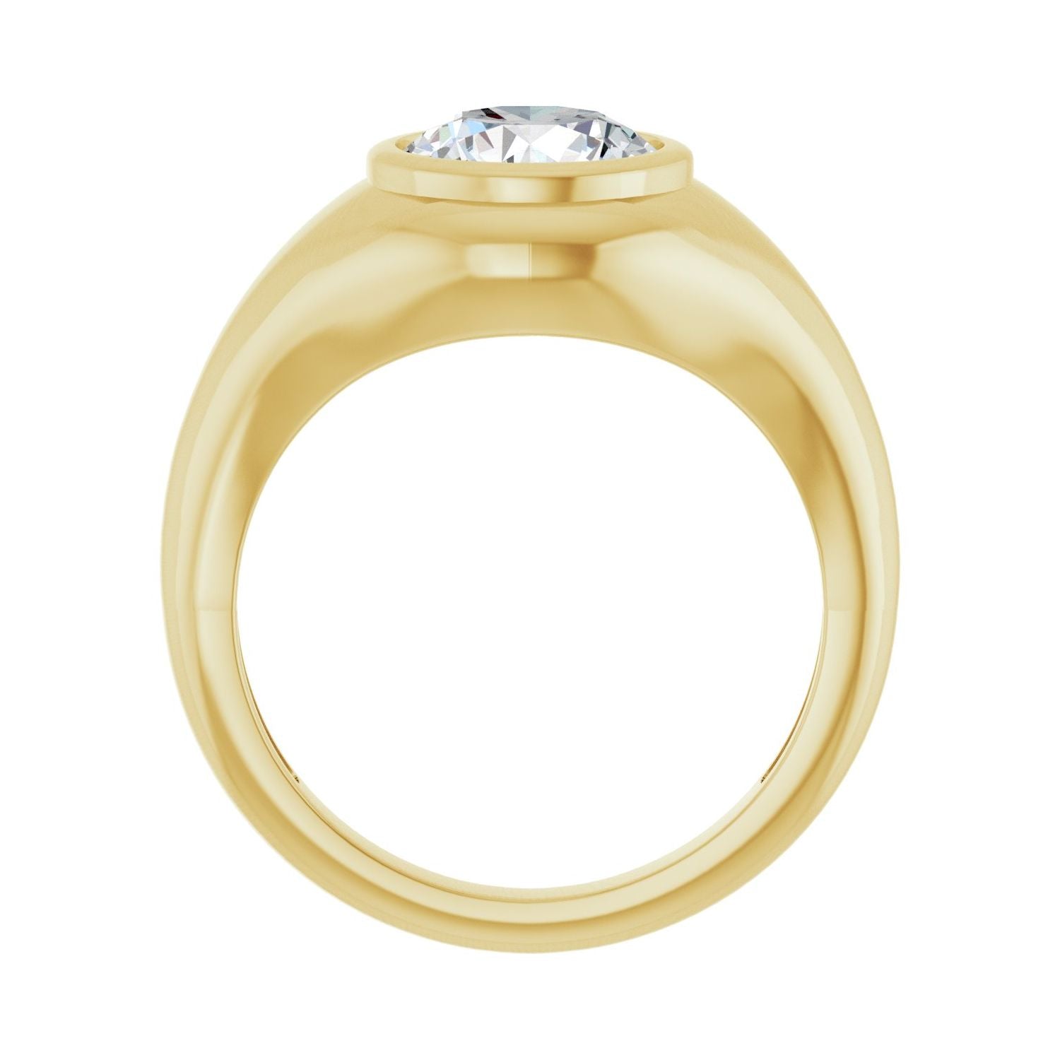Elated — Round center, yellow gold