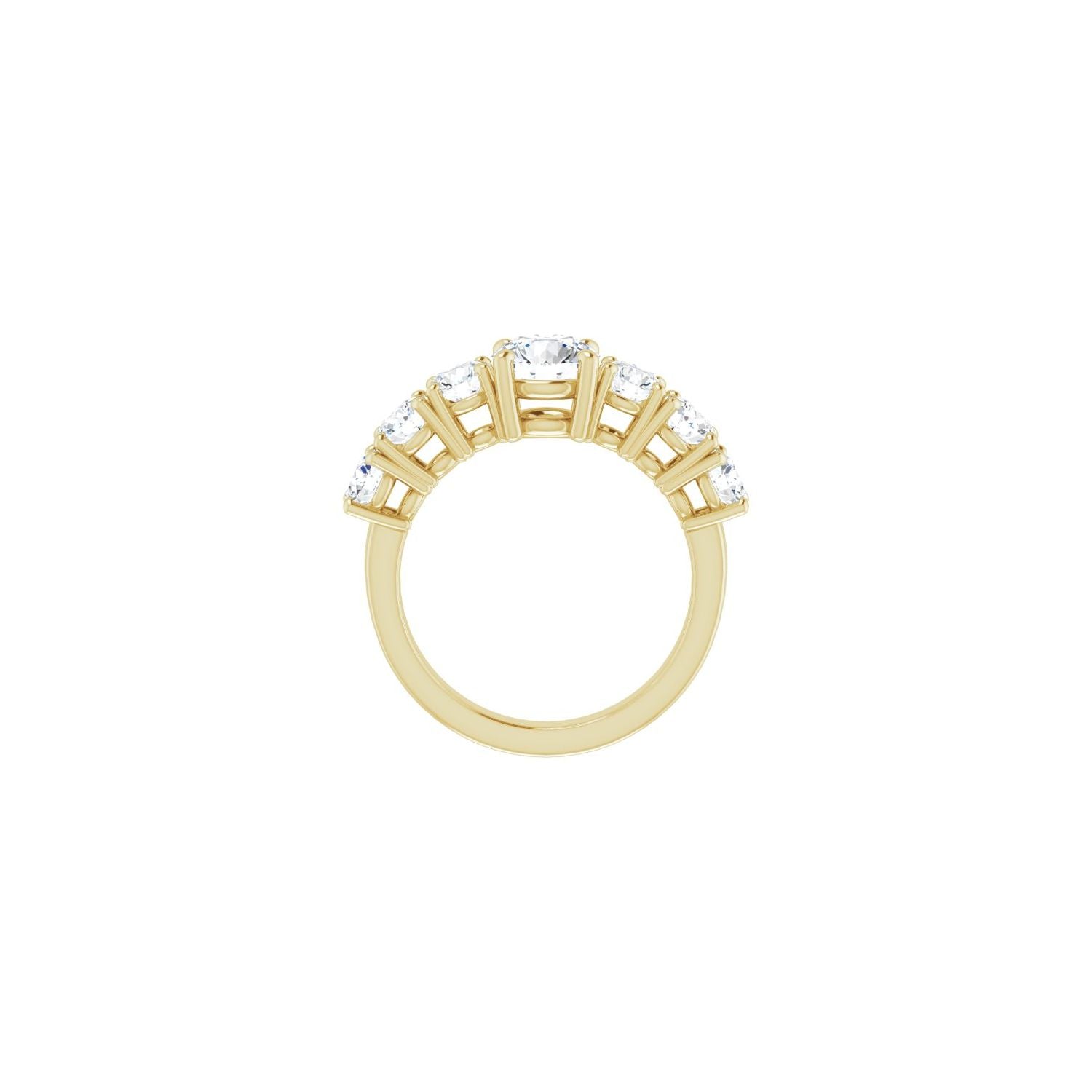 Gavotte — Round center, yellow gold