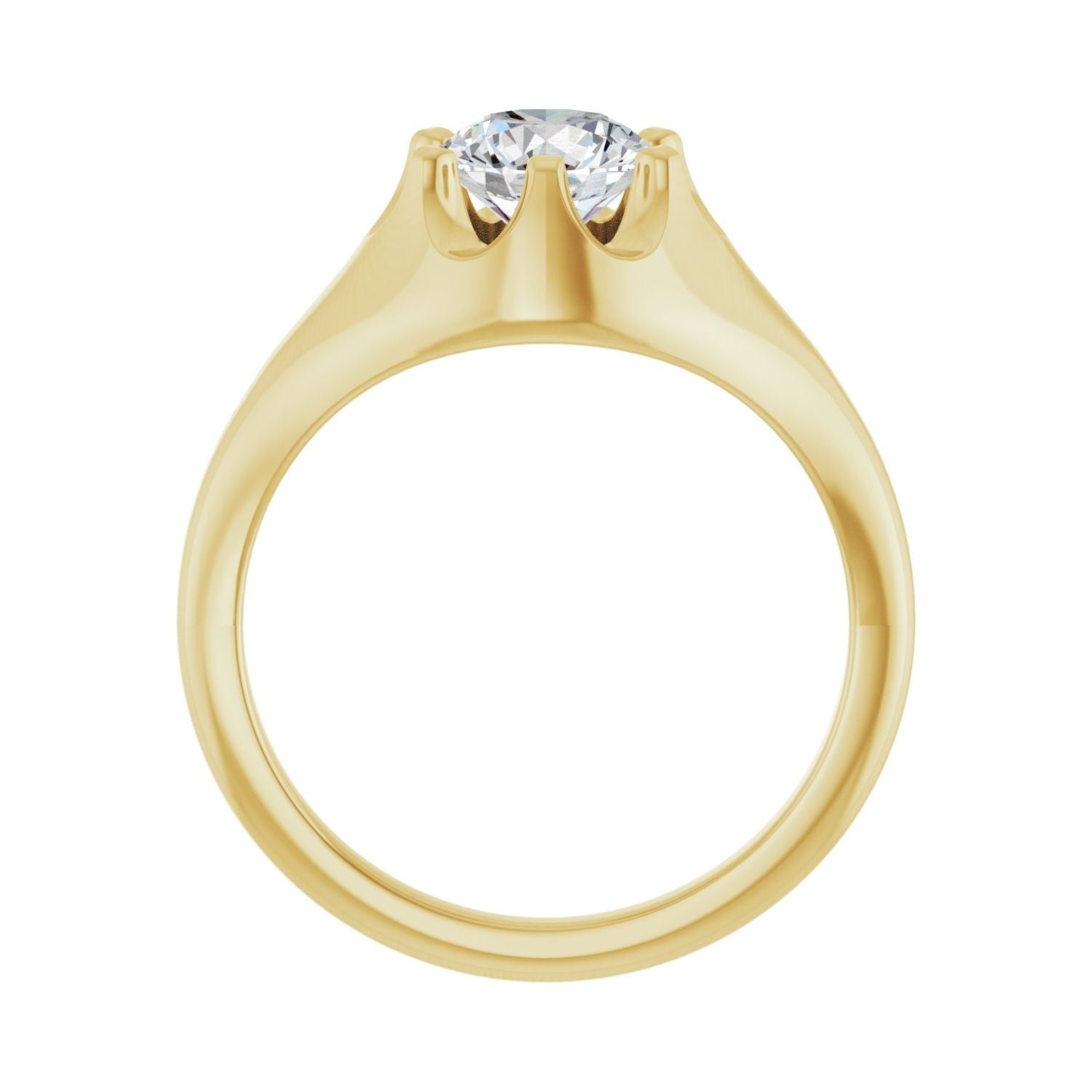 Caroline — Round center, yellow gold