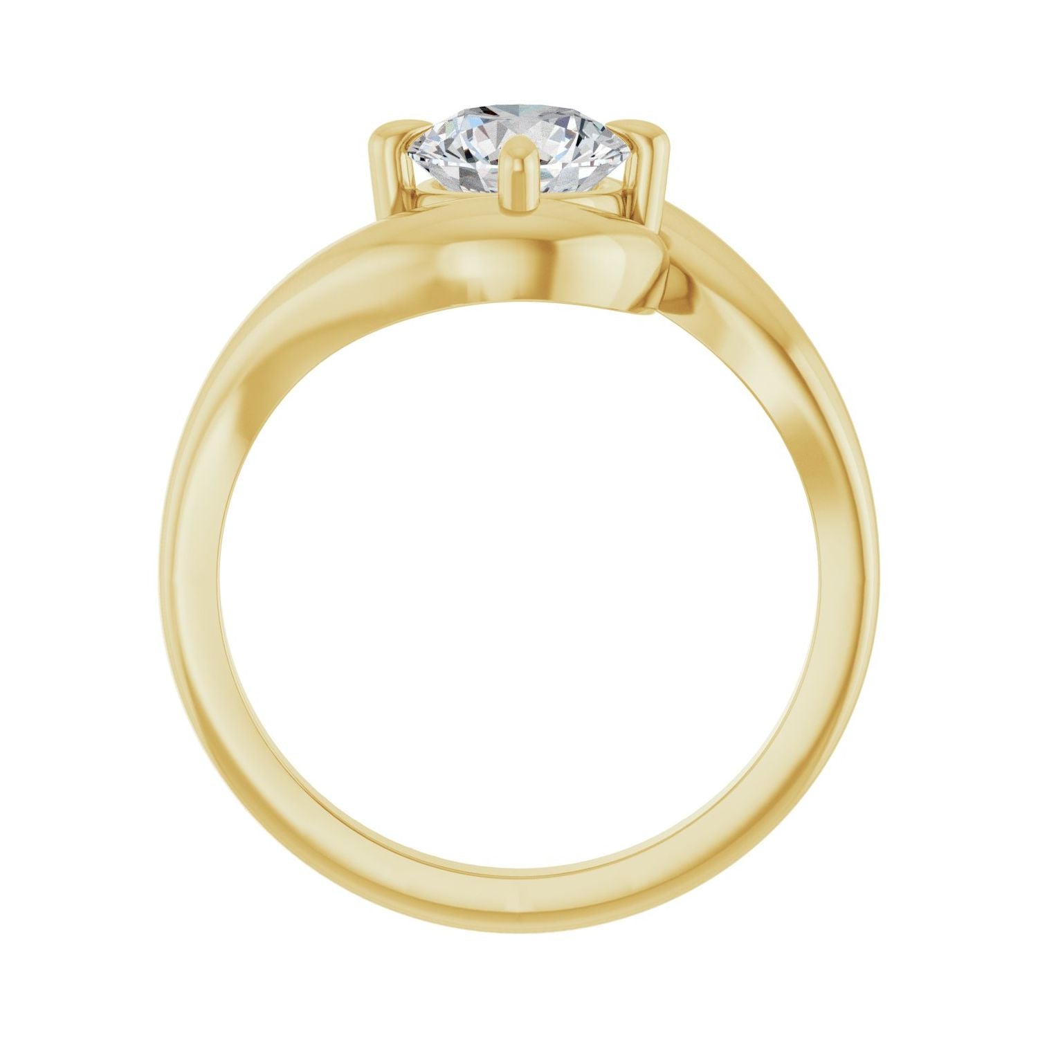 Gleeful — Round center, yellow gold