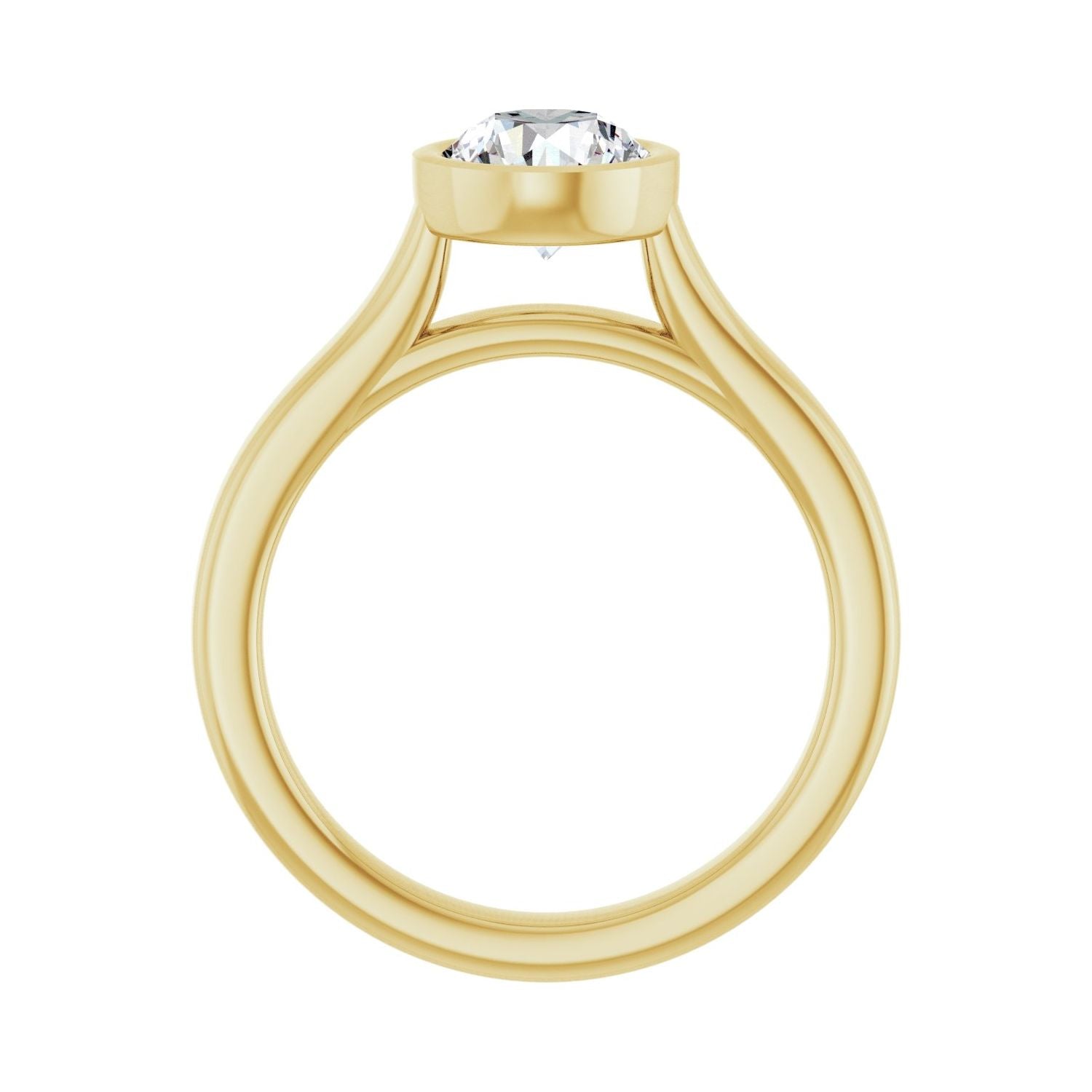 Aveline — Round center, yellow gold