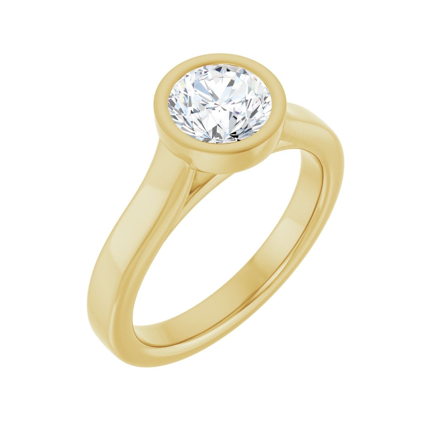 Aveline — Round center, yellow gold