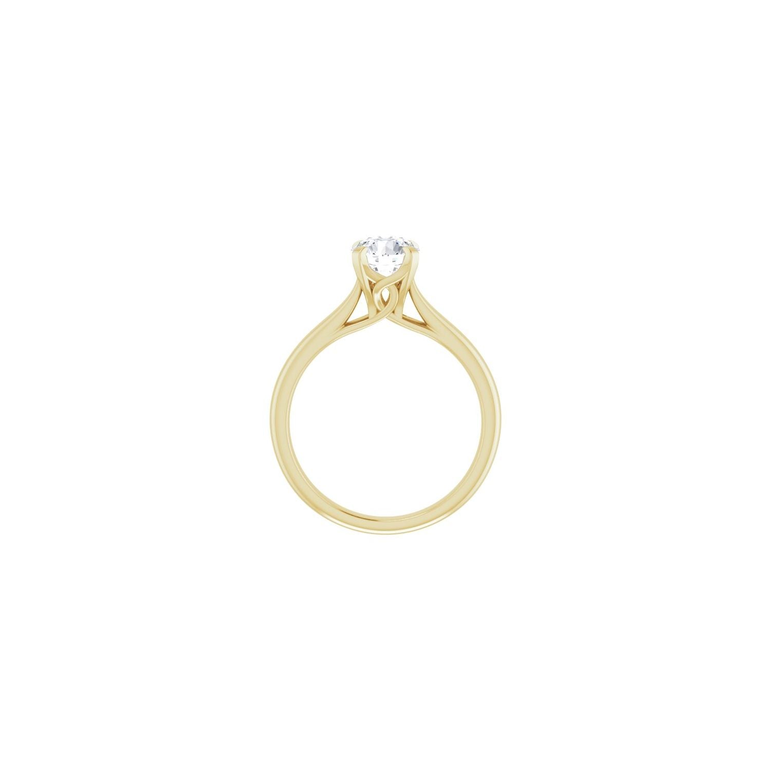 Cornwall — Round center, yellow gold