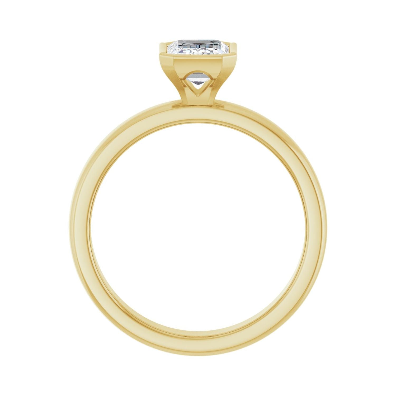 Cornflower — Emerald center, yellow gold