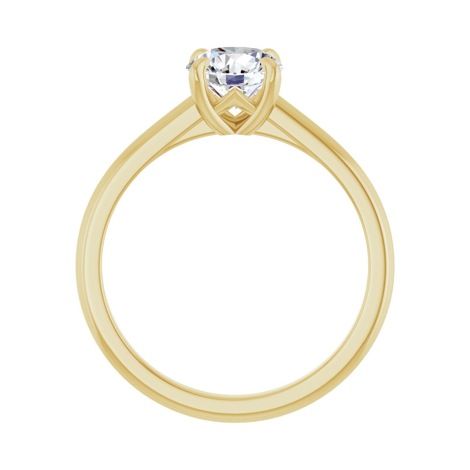 Coeur — Round center, yellow gold