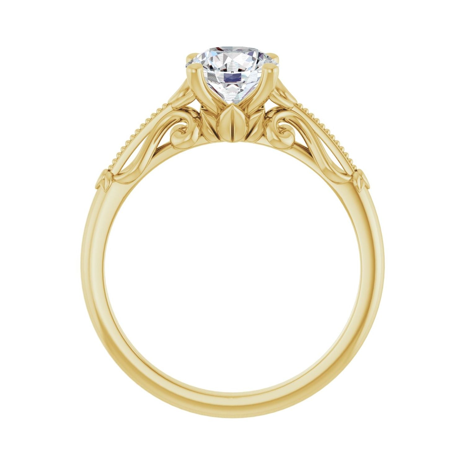 Dorset — Round center, yellow gold