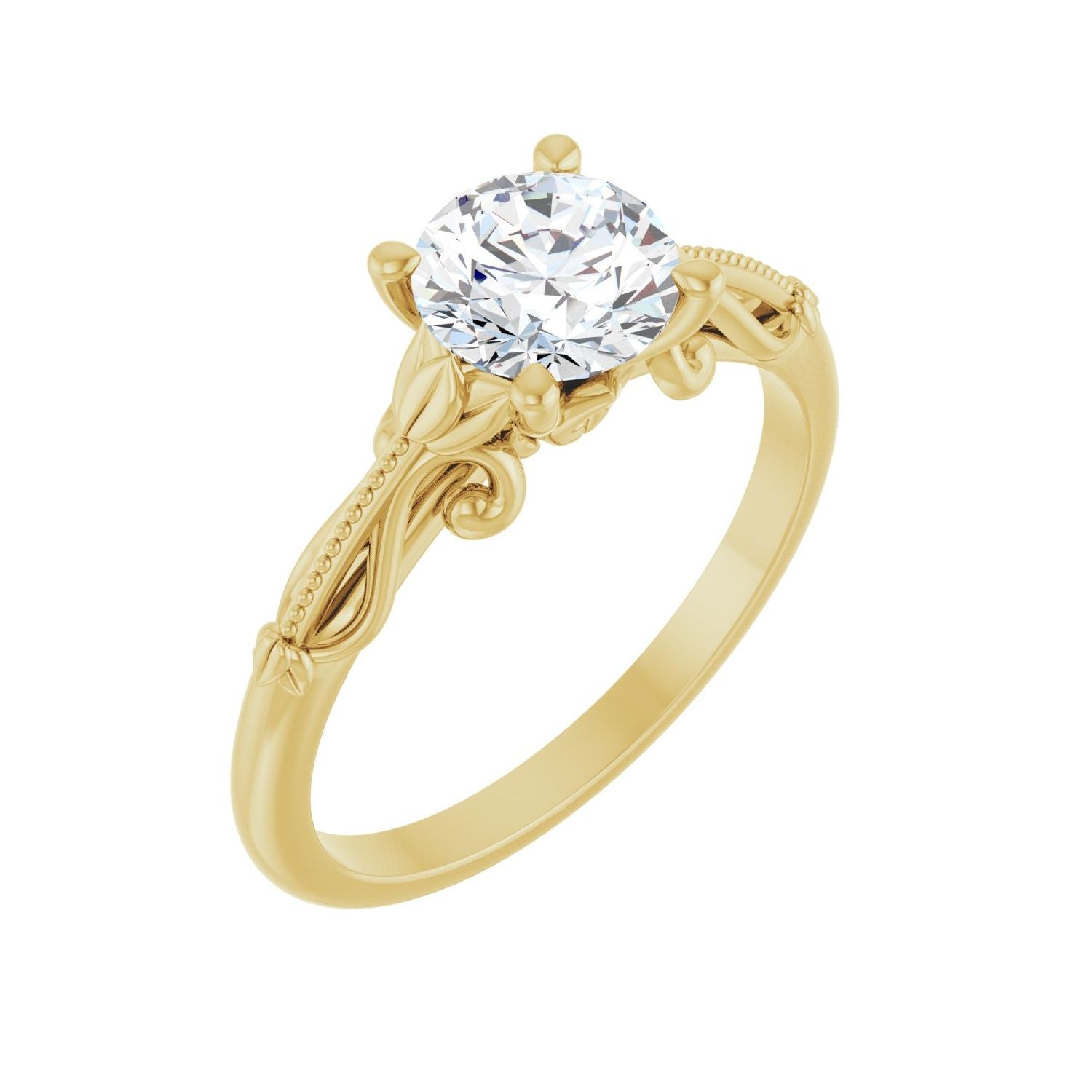 Dorset — Round center, yellow gold