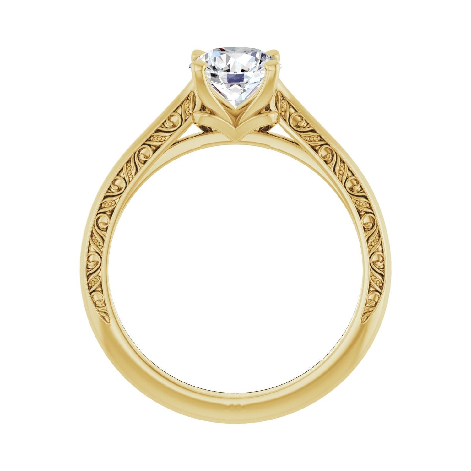 Enchanting — Round center, yellow gold