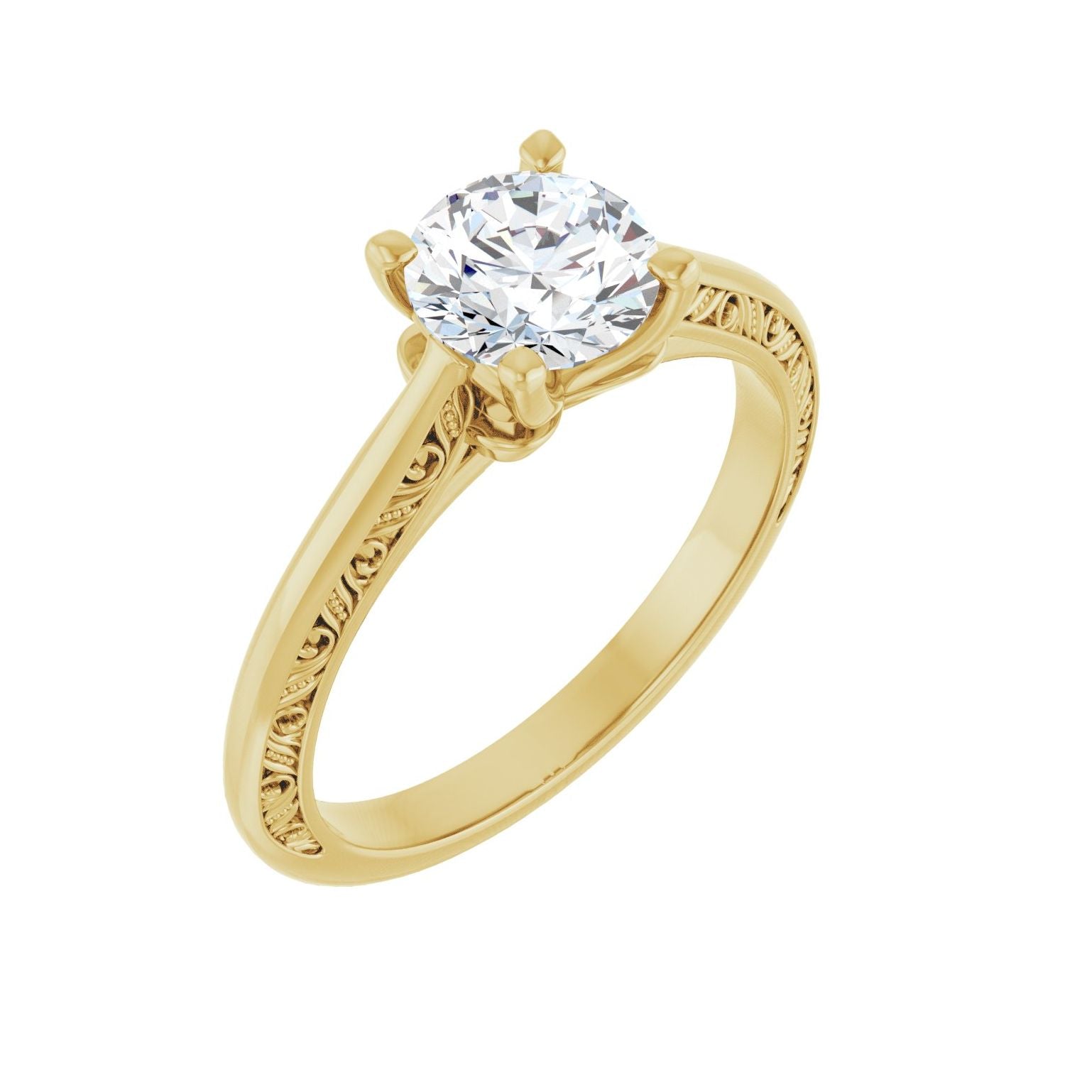 Enchanting — Round center, yellow gold