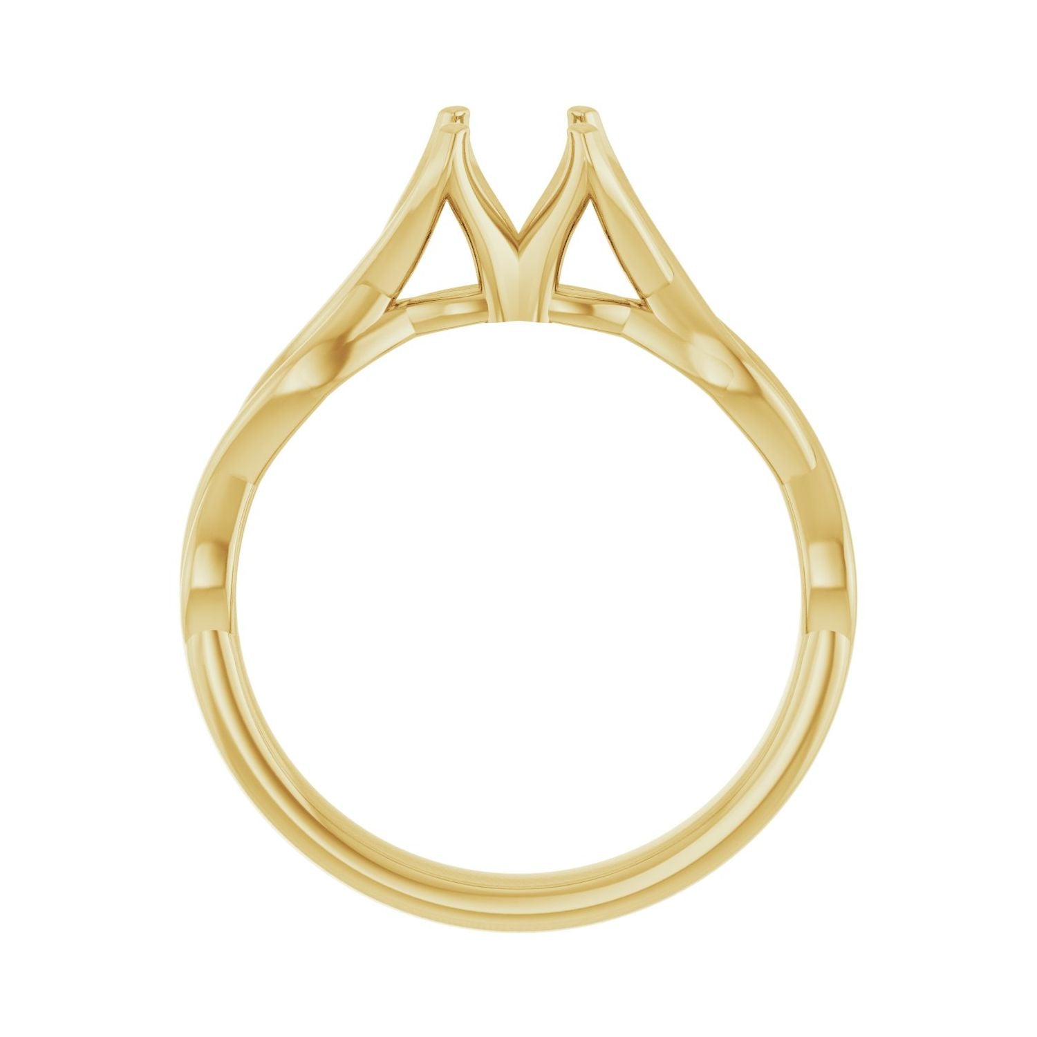 Pavane — Round center, yellow gold