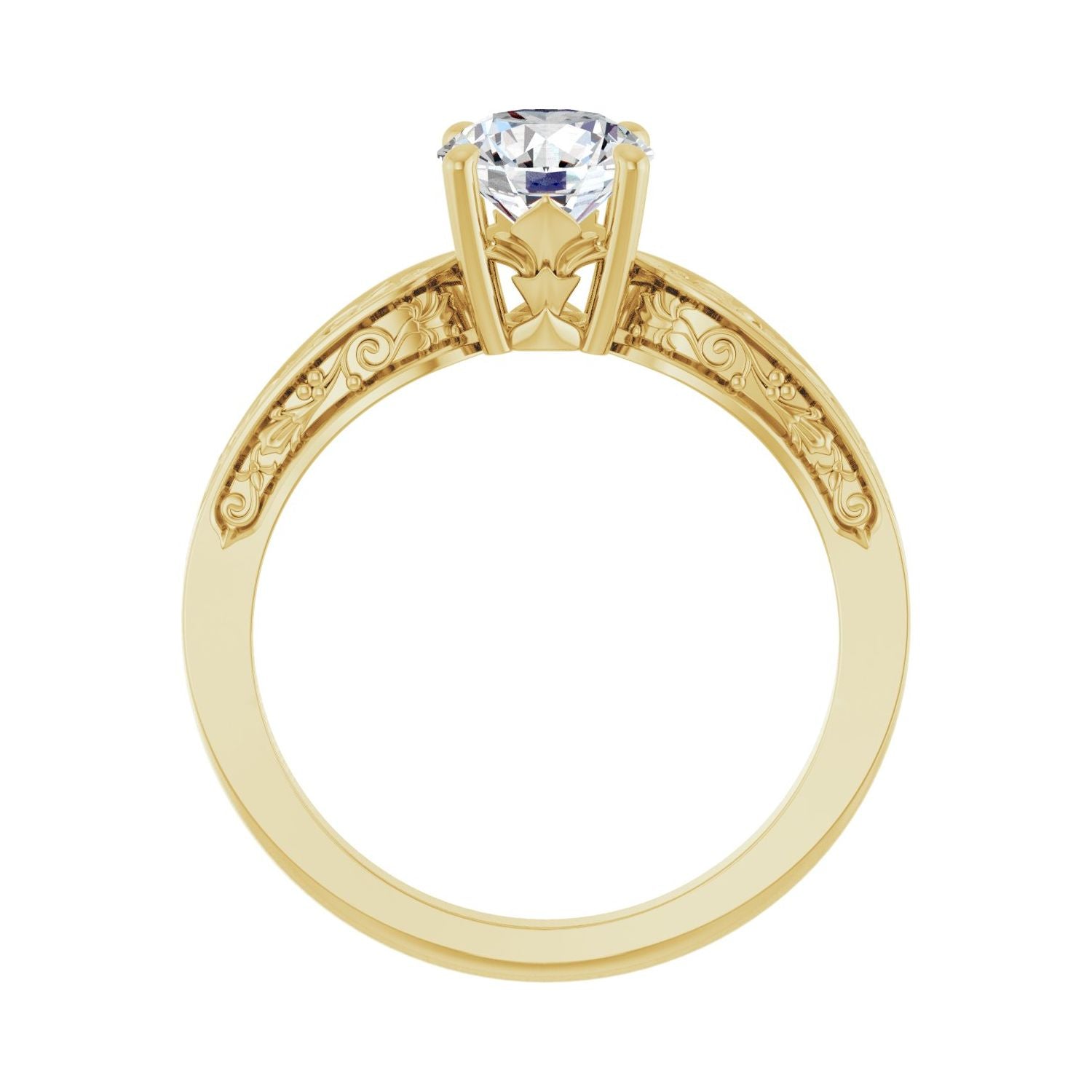 Sheen — Round center, yellow gold