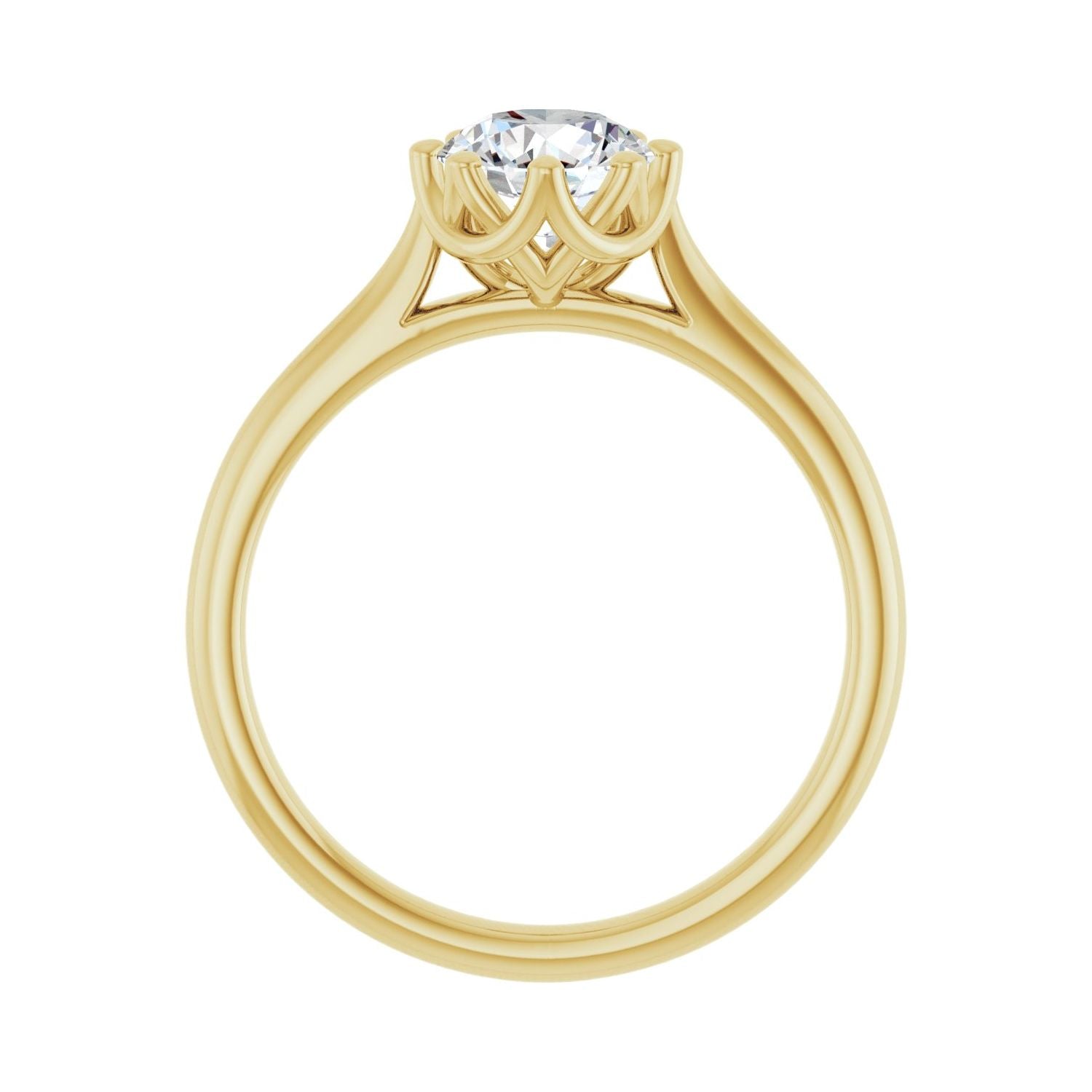 Lilting — Round center, yellow gold