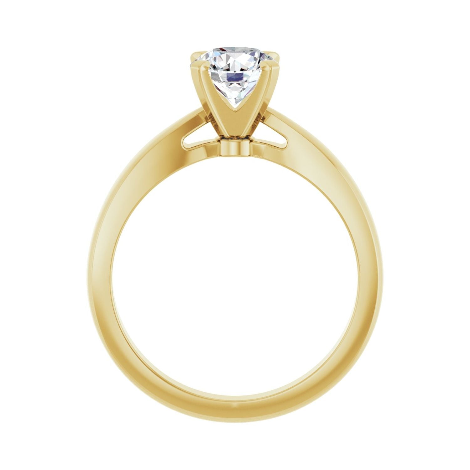 Grasmere — Round center, yellow gold