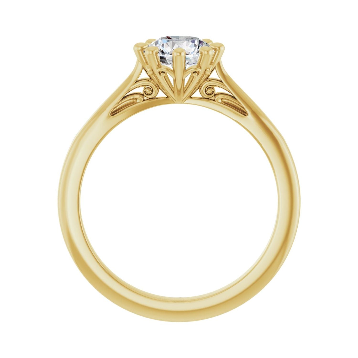 Welcoming — Round center, yellow gold