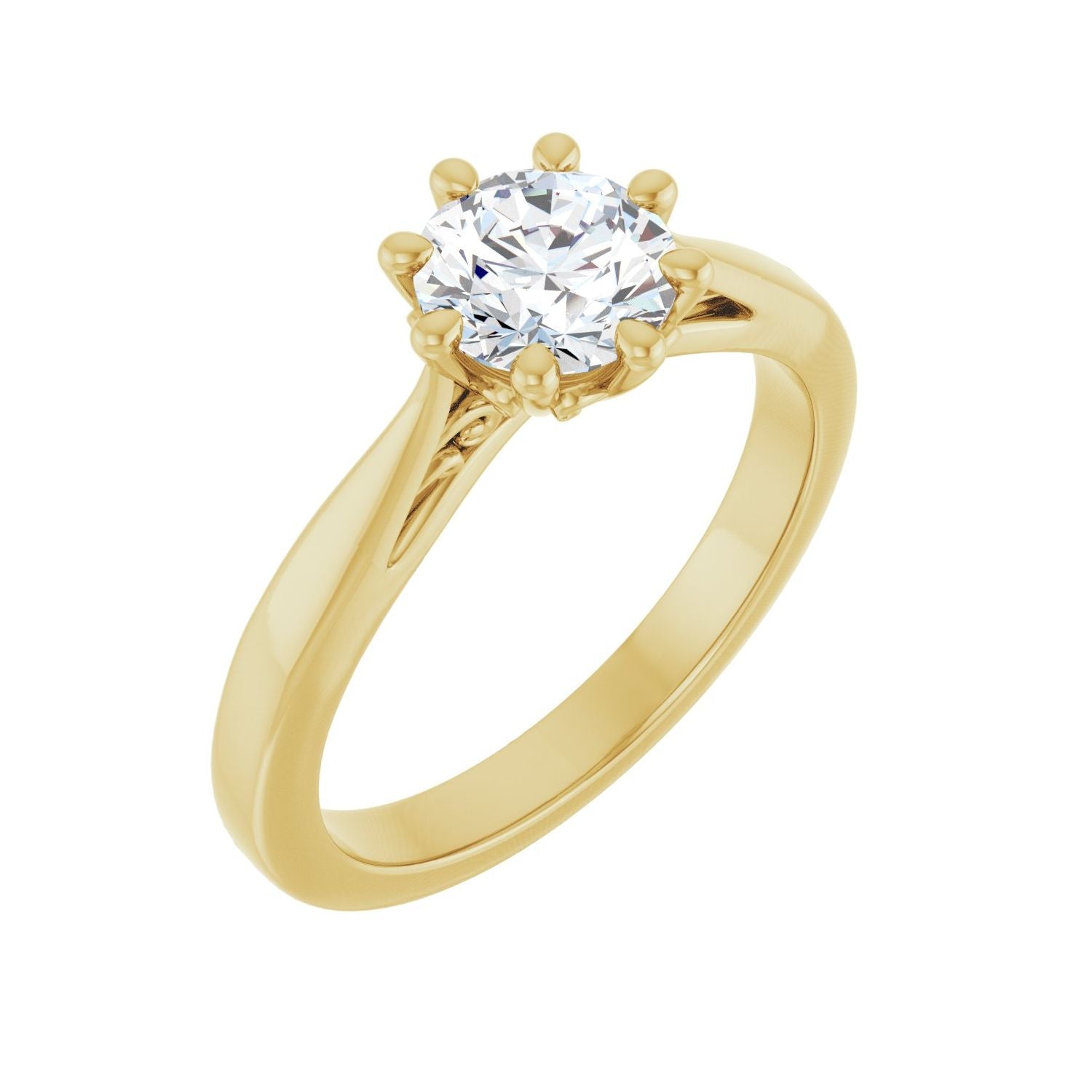 Welcoming — Round center, yellow gold