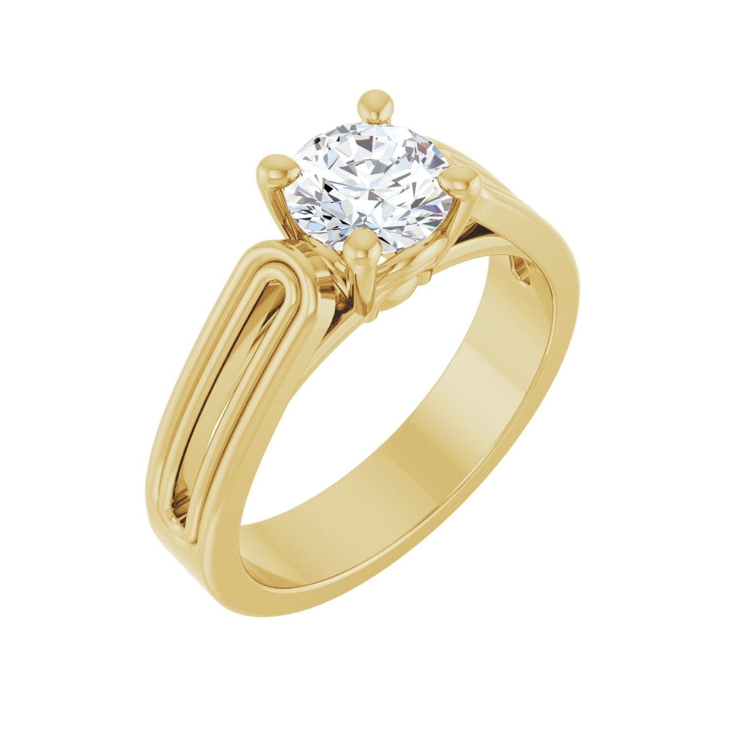 Atlantis — Round center, yellow gold